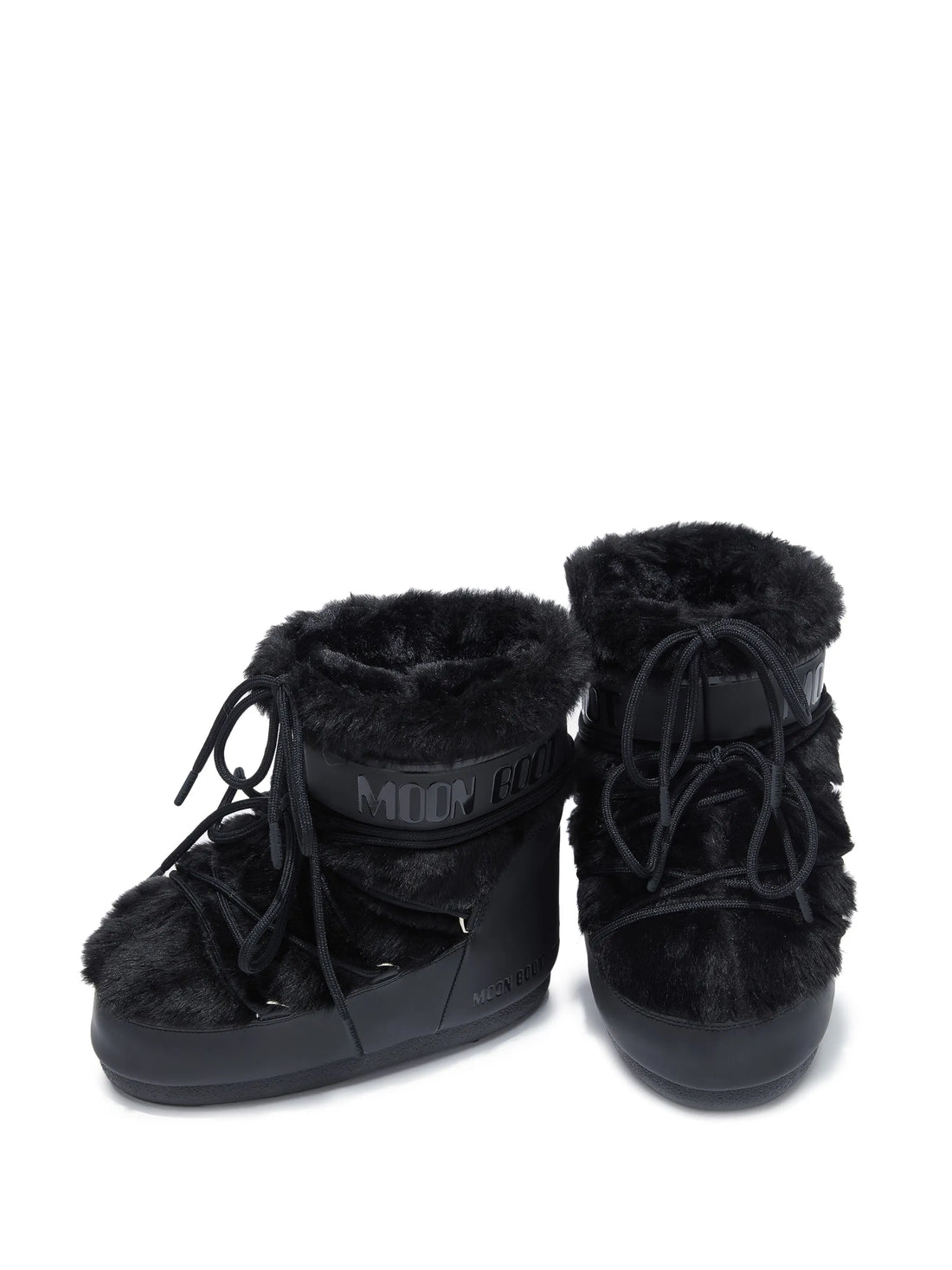 MOON BOOT UNISEX Icon Low Faux Fur Boots Black