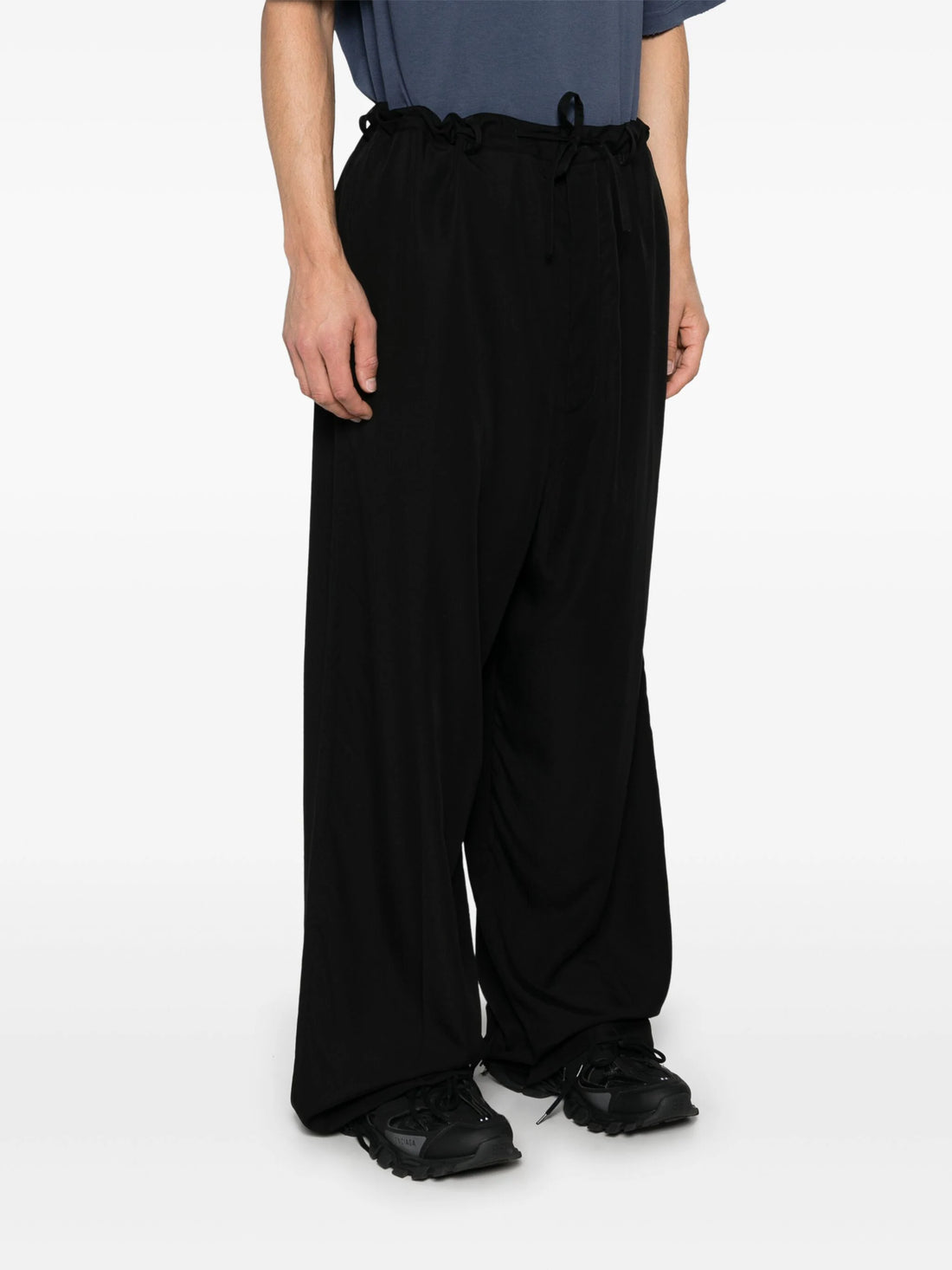 BALENCIAGA Lyocell Fluid Trousers Black