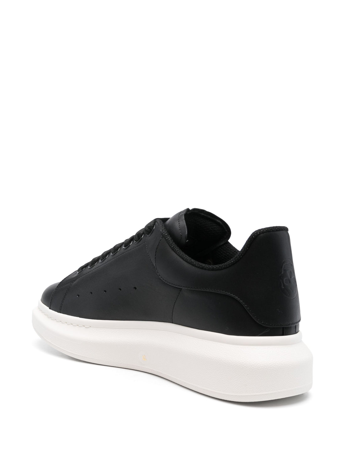 ALEXANDER MCQUEEN Oversized Sole Calf Leather Sneakers Black