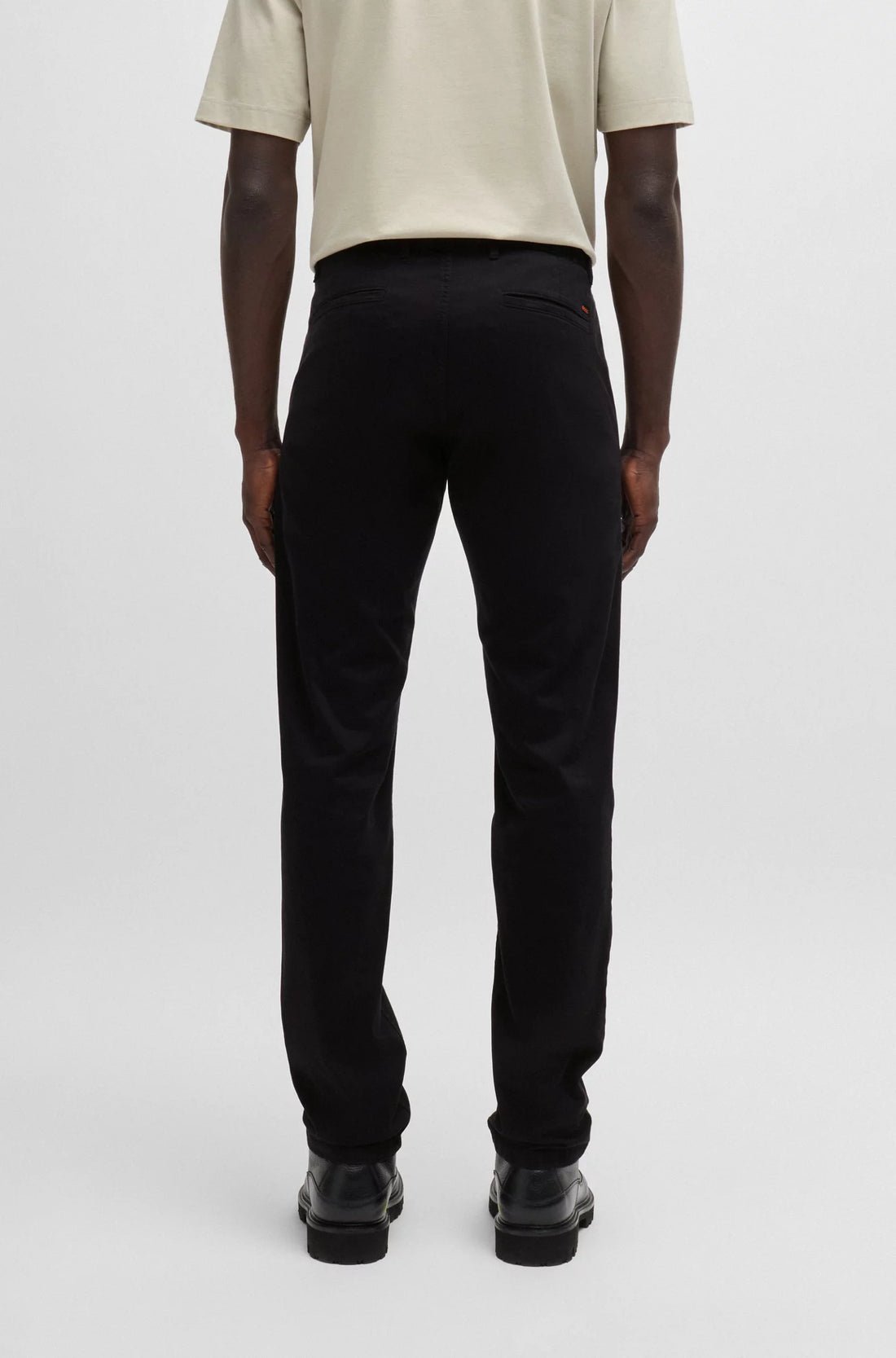 BOSS Slim Fit Stretch Cotton Chinos Black