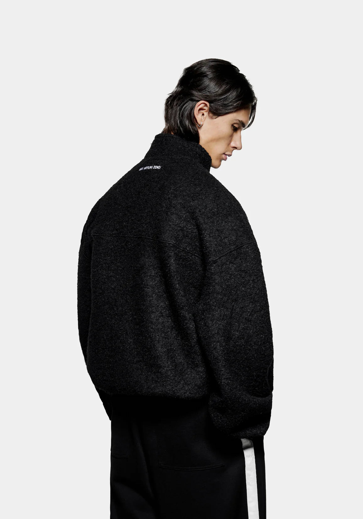 スウェット・トレーナー MKI MIYUKI ZOKU Boucle Quarter Zip Sweatshirt Black MKI MIYUKI ZOKU Boucle Quarter Zip Sweatshirt Black