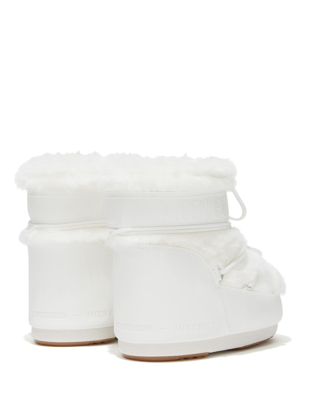 MOON BOOT UNISEX Icon Low Faux Fur Boots Optical White