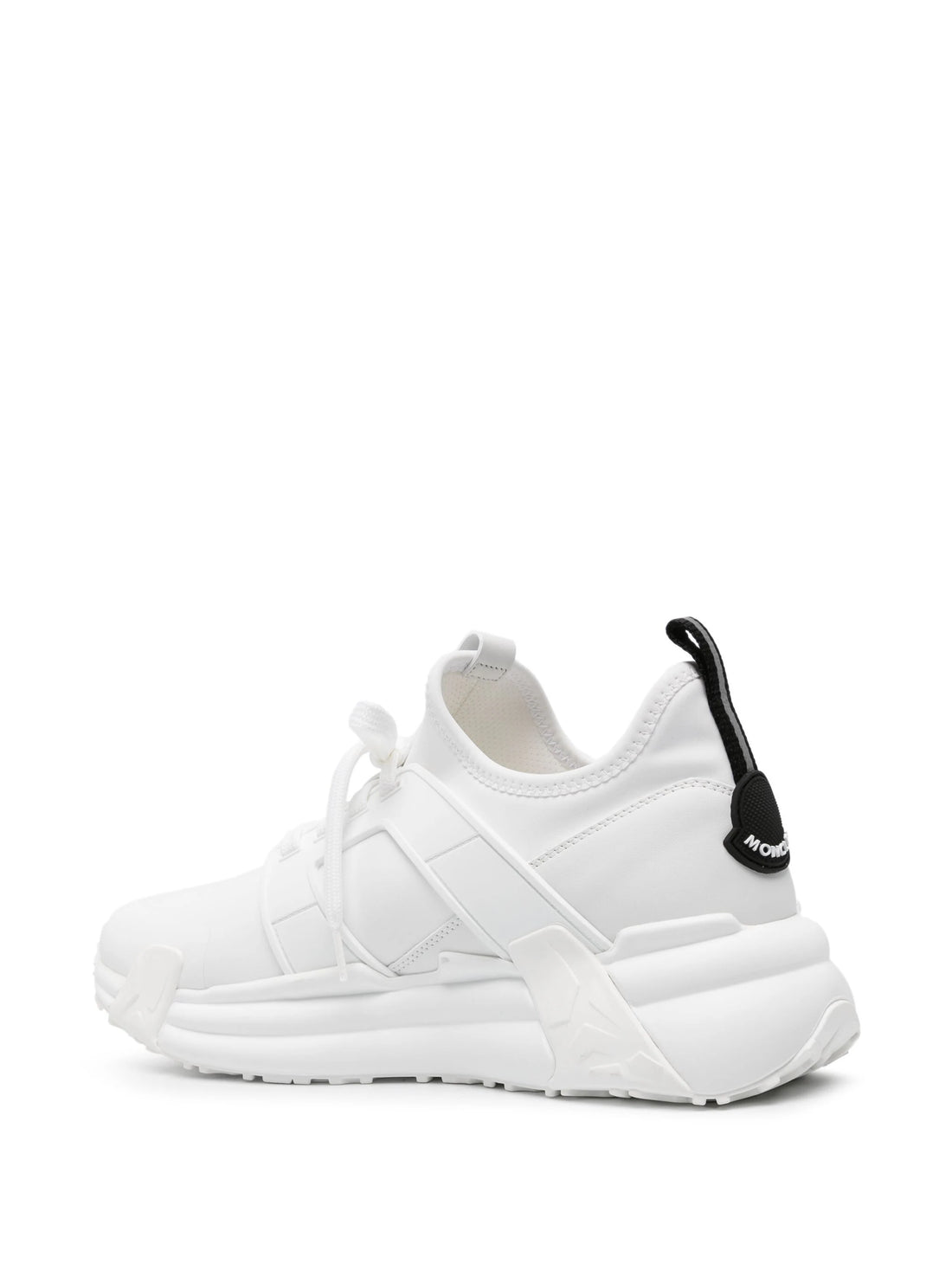 MONCLER Lunarove Leather Low-Top Sneakers White