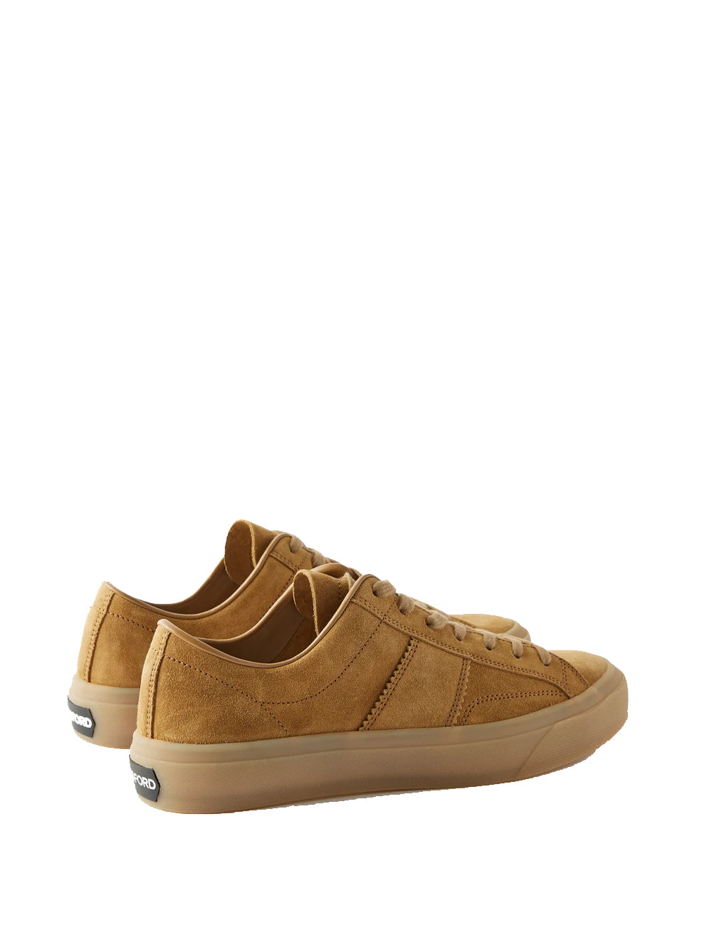 TOM FORD Cambridge Suede Sneakers Low-Top Trainers Brown - MAISONDEFASHION.COM