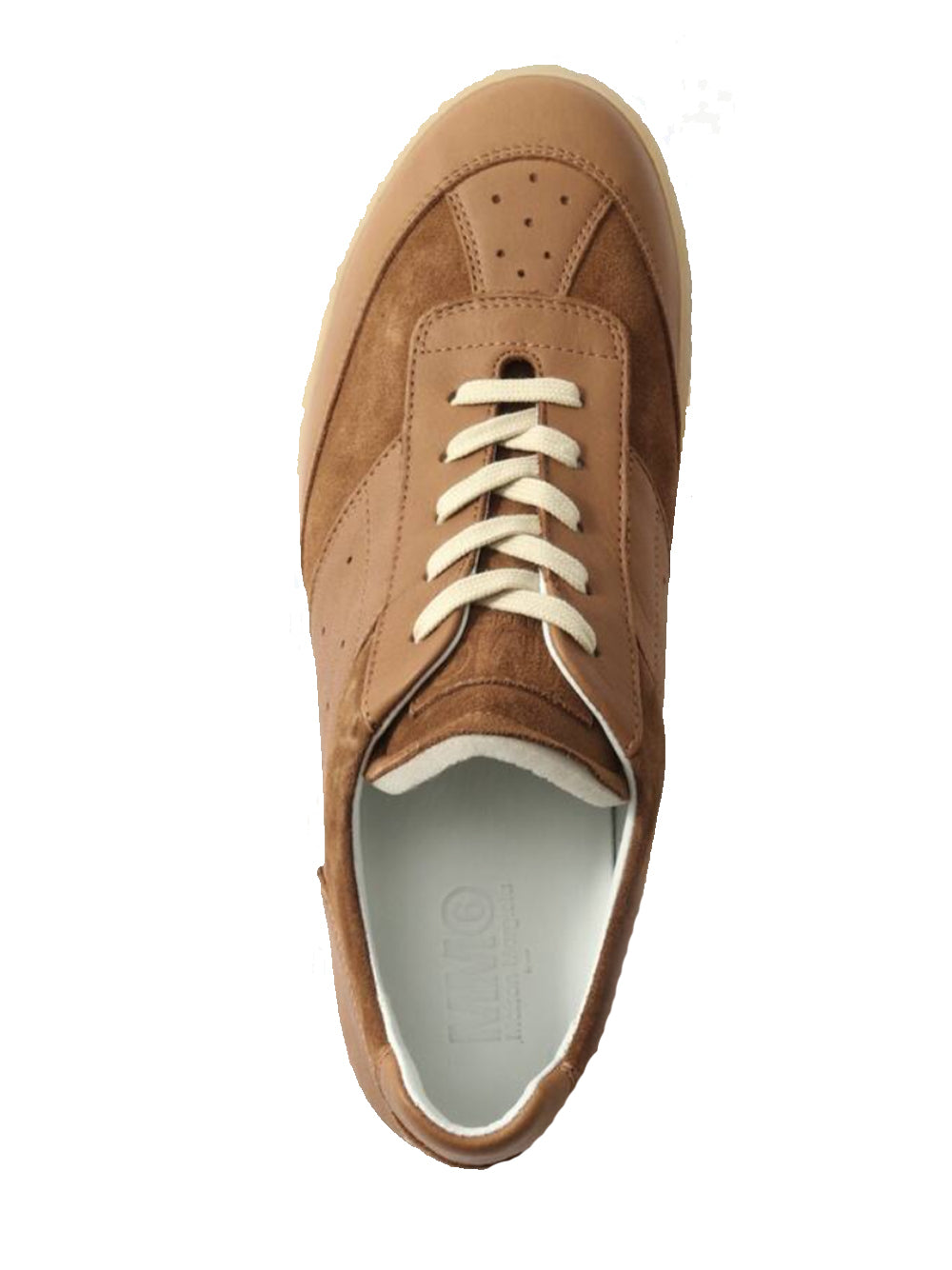 MAISON MARGIELA MM6 6 Court Low-Top Sneakers Brown