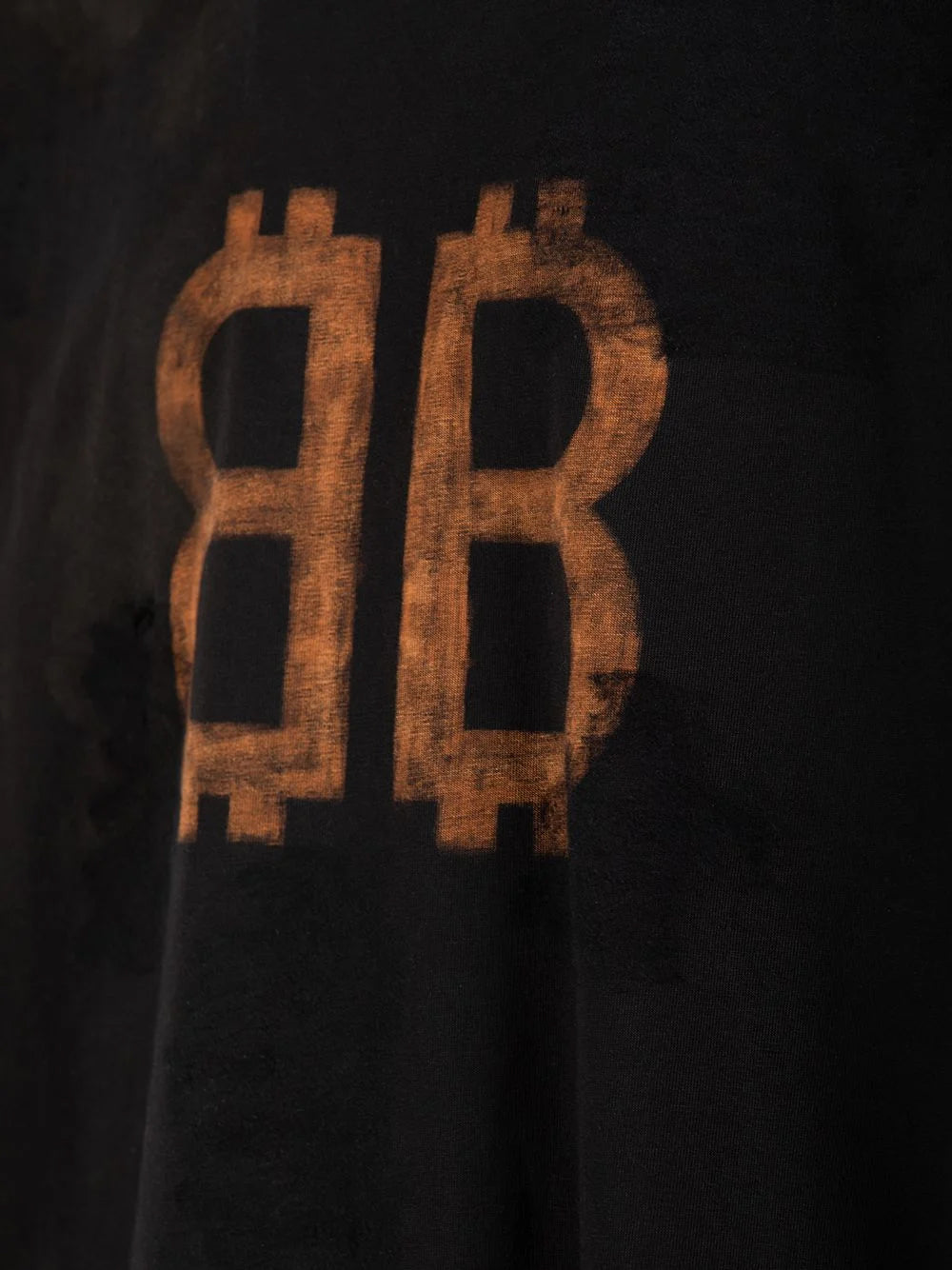 BALENCIAGA Crypto Logo Print T-Shirt Washed Black