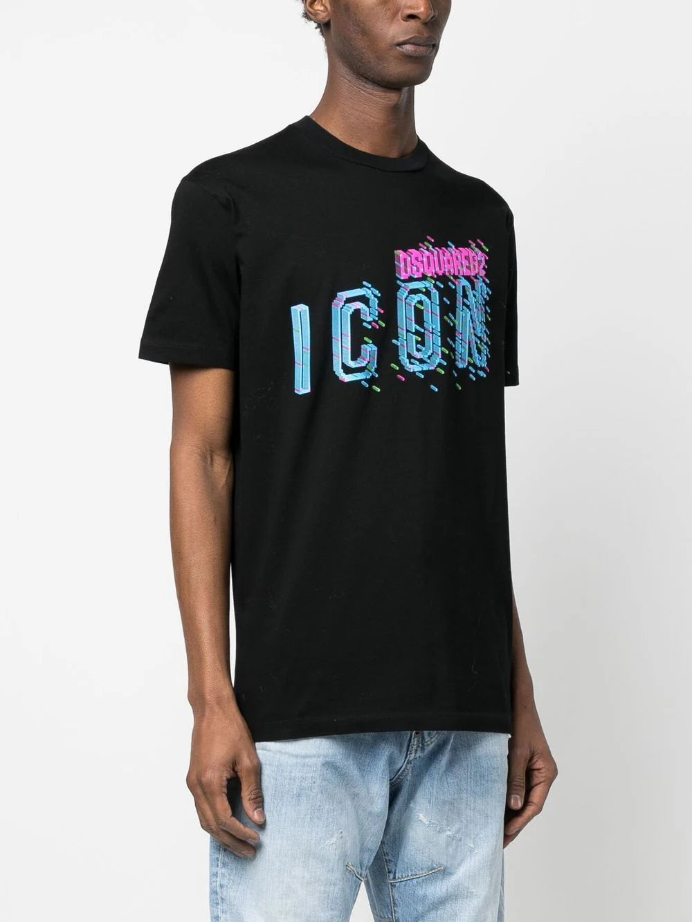 DSQUARED2 Pixeled Icon Cool T-Shirt Black - MAISONDEFASHION.COM