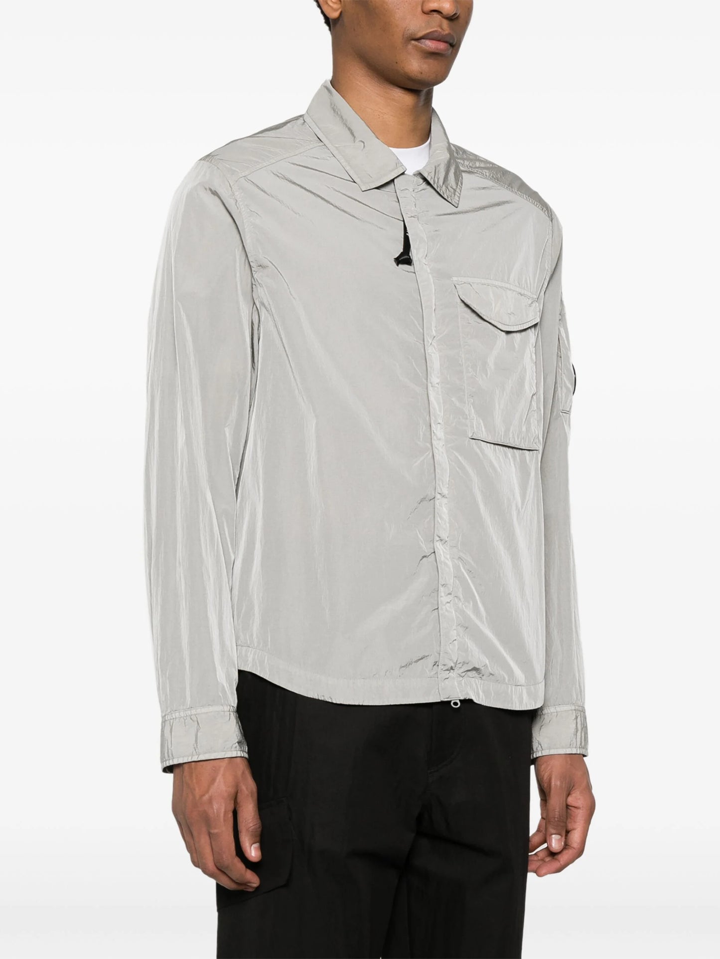 C.P. COMPANY Chrome-R Lens-Detail Shirt Jacket Grey