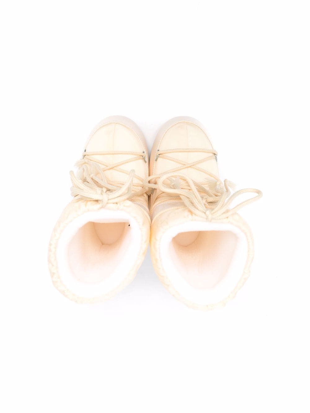 MOON BOOT KIDS Icon MB Nylon Boots Cream - MAISONDEFASHION.COM