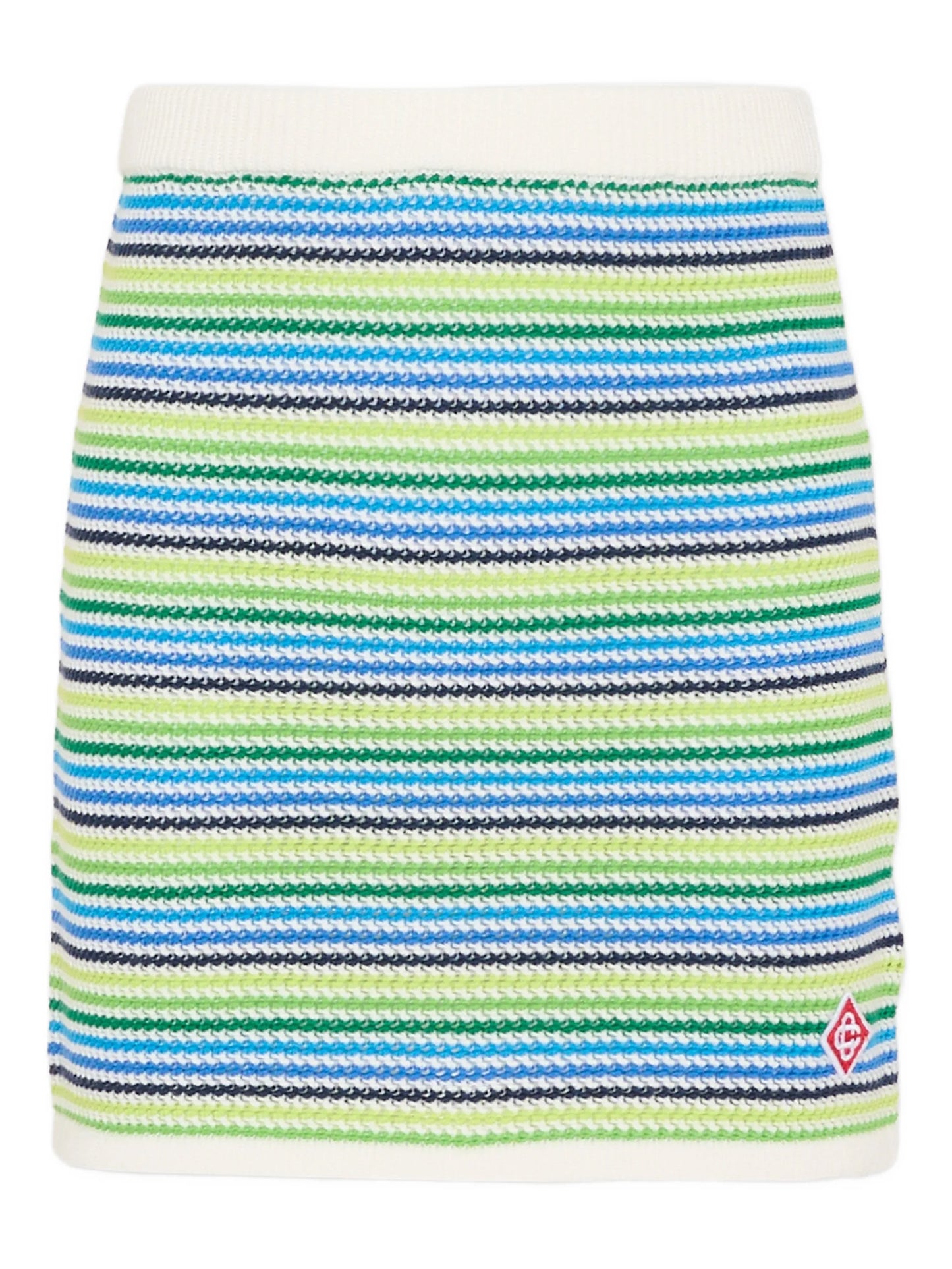 CASABLANCA KIDS Girls Striped Skirt White/Multicolour - MAISONDEFASHION.COM