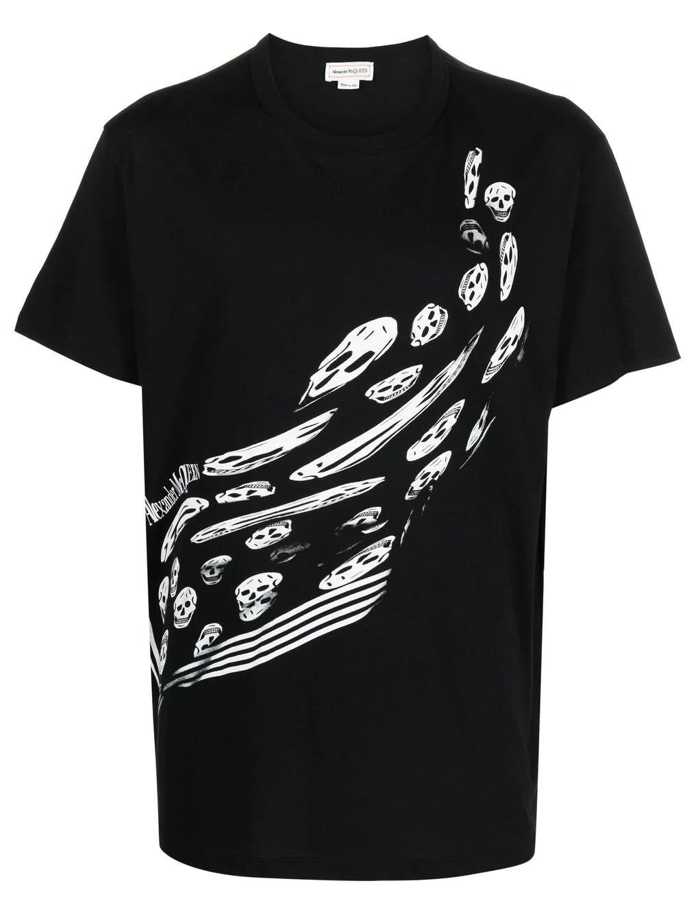 ALEXANDER MCQUEEN Skeleton-print Short-sleeved T-shirt Black - MAISONDEFASHION.COM