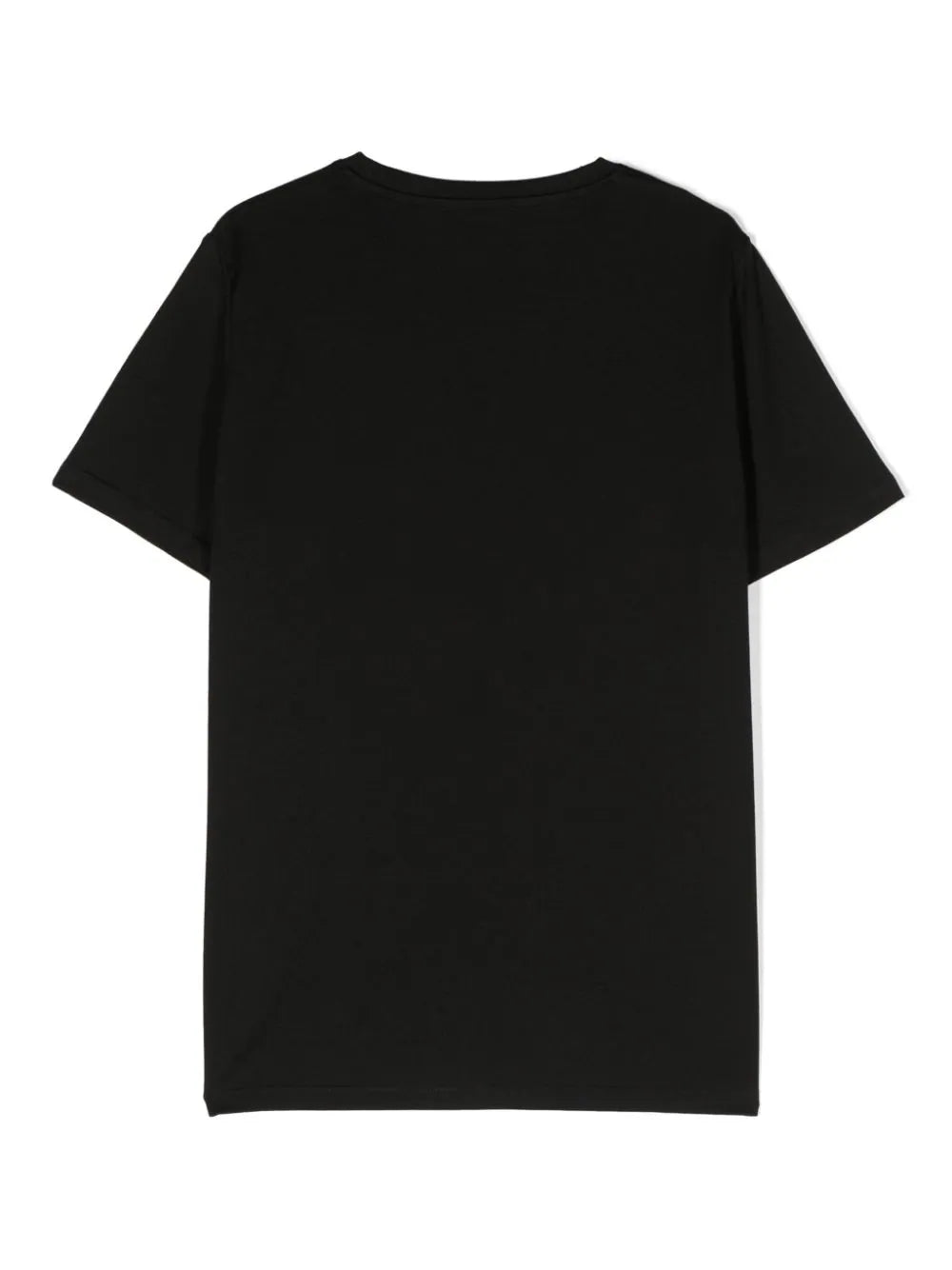 VERSACE KIDS Boys Logo-embroidered Cotton T-shirt Black - MAISONDEFASHION.COM