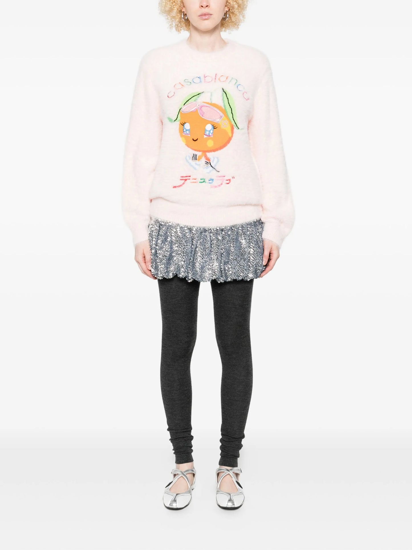 CASABLANCA WOMEN Kawaii Orange Sweatshirt Pink - MAISONDEFASHION.COM