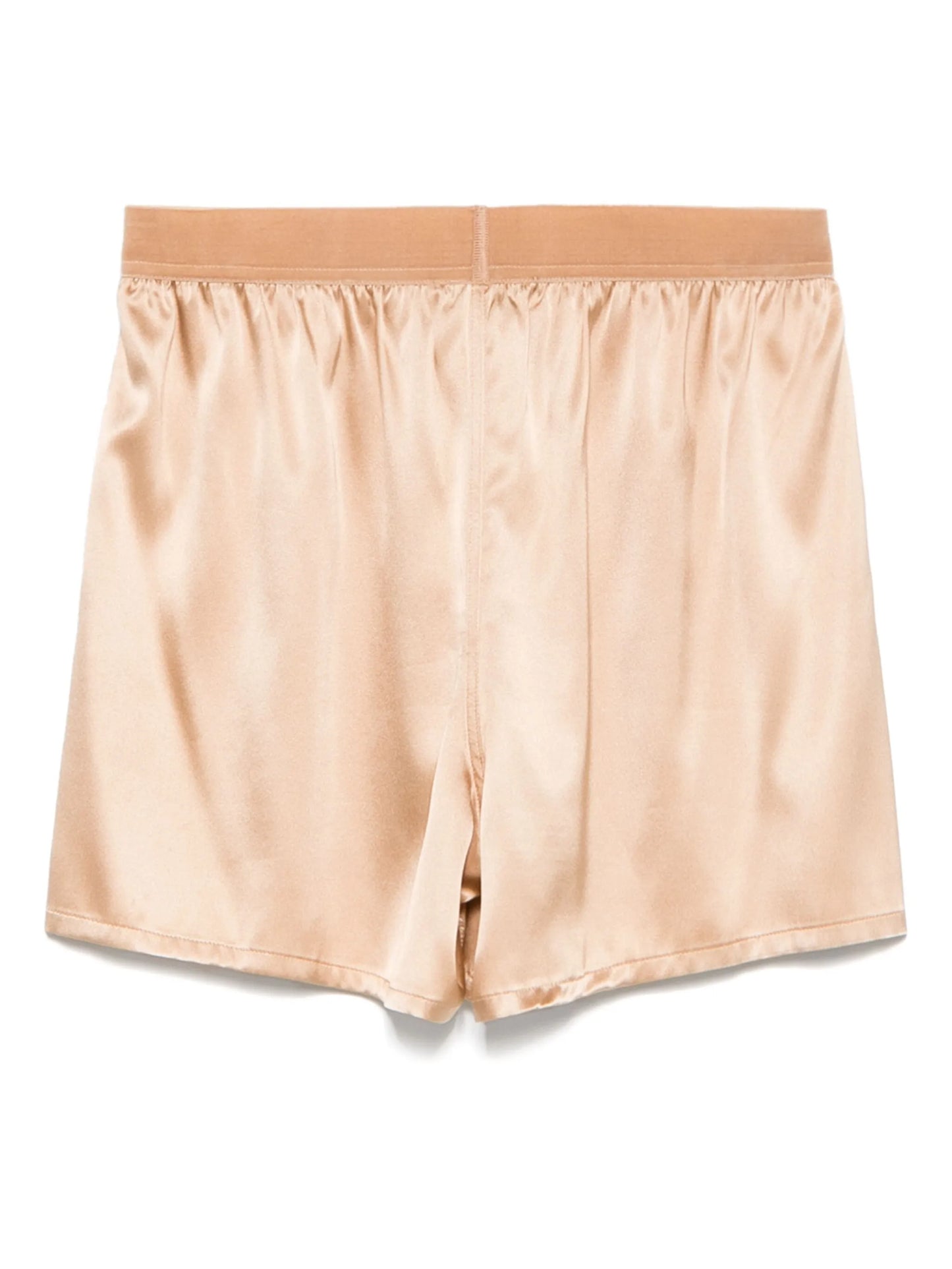 TOM FORD WOMEN Satin Boxer Shorts Light Beige - MAISONDEFASHION.COM