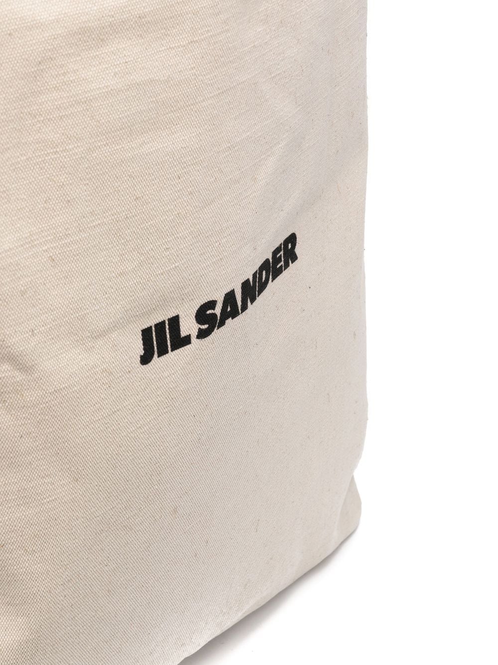 JIL SANDER Logo-print Linen Tote Bag Natural - MAISONDEFASHION.COM