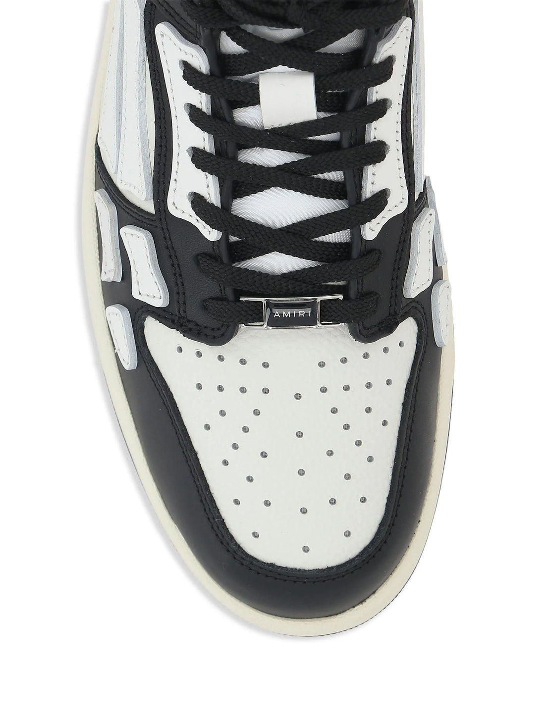 AMIRI Skel Panelled Leather Sneakers Black/White