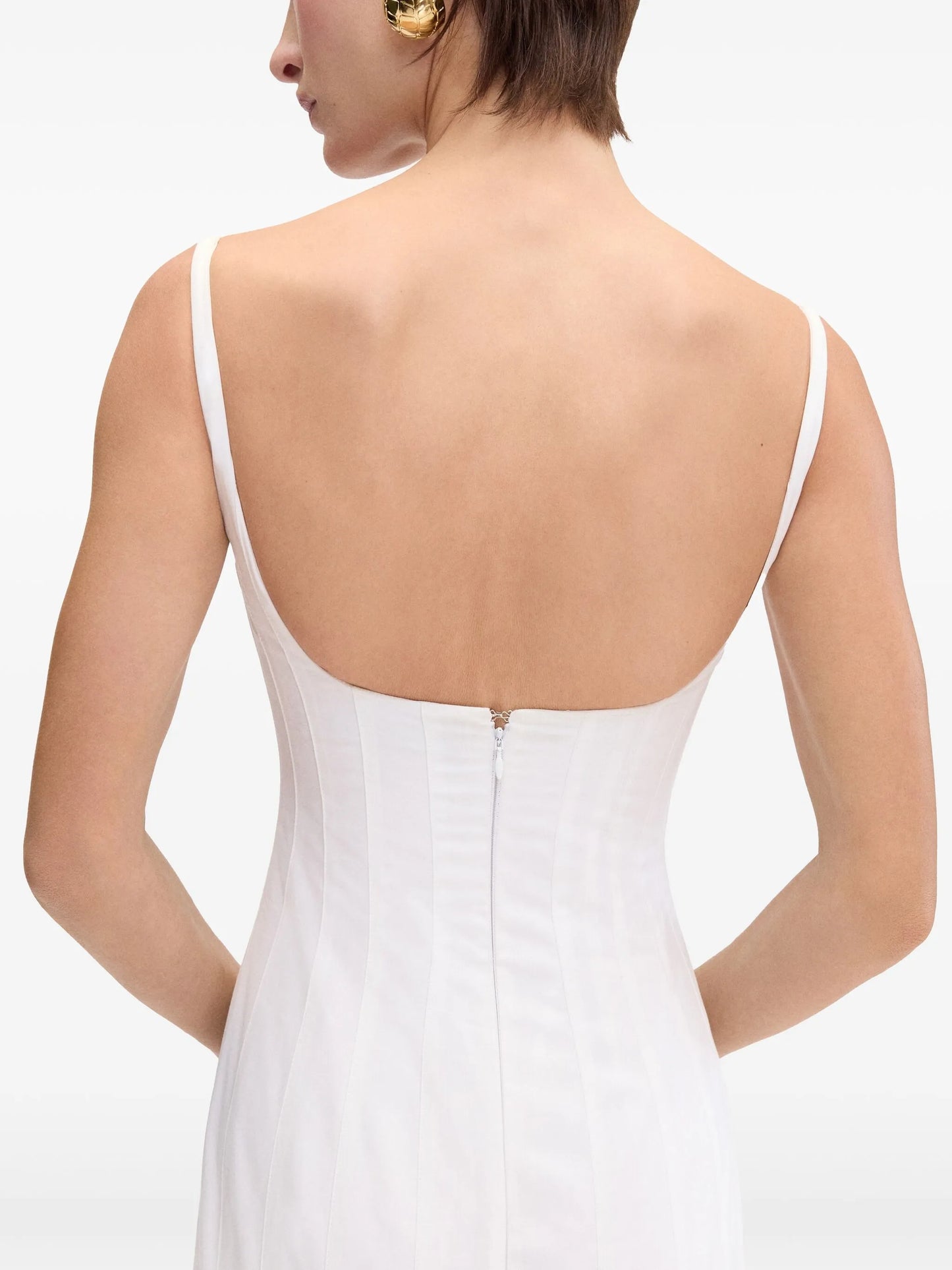 【関税＆送料込み】Jacquemus 'La Robe Agave' White Sleevele JACQUEMUS WOMEN La Robe Agave Midi Dress White