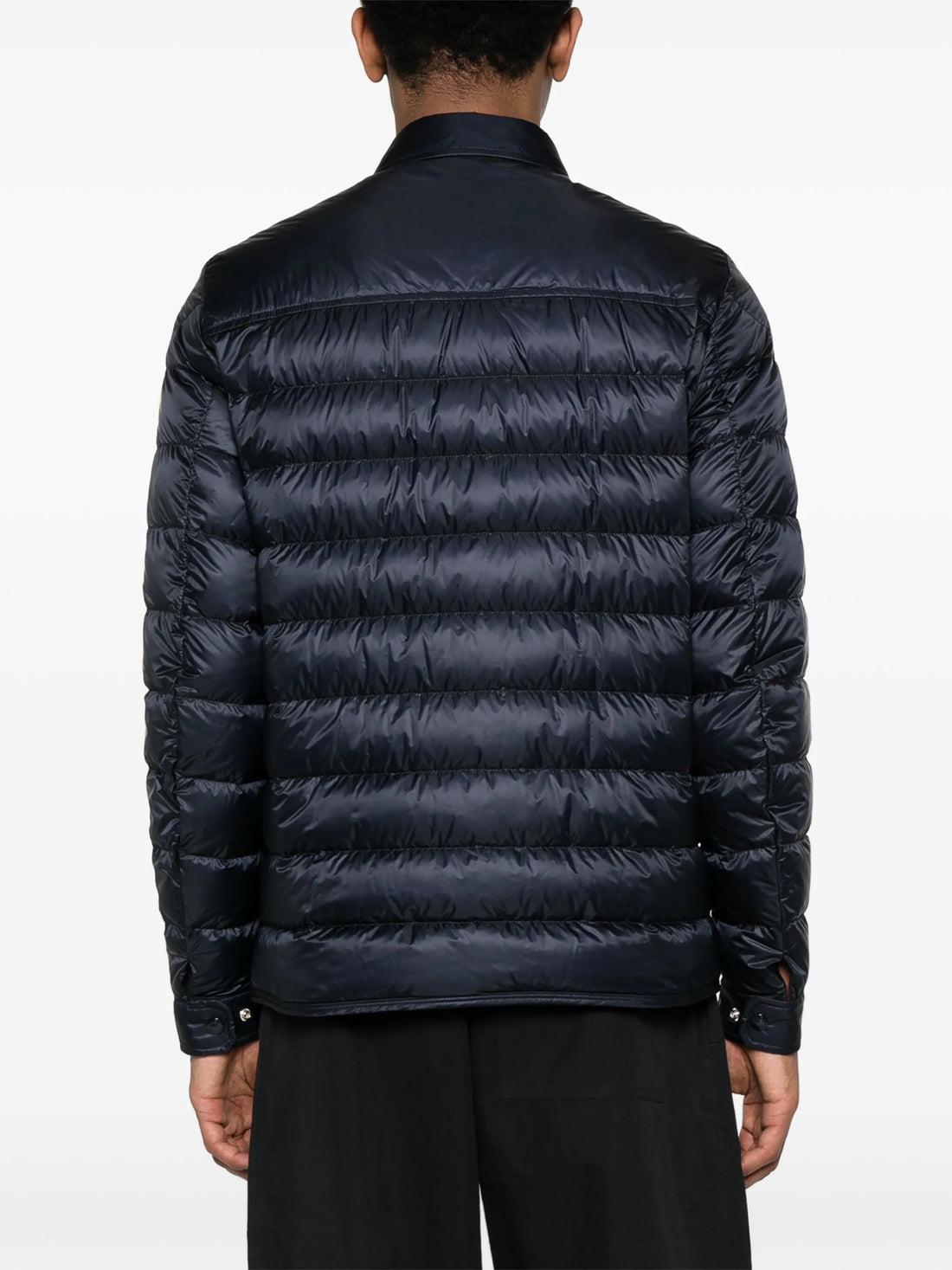 MONCLER Tenibres Logo Patch Padded Jacket Navy