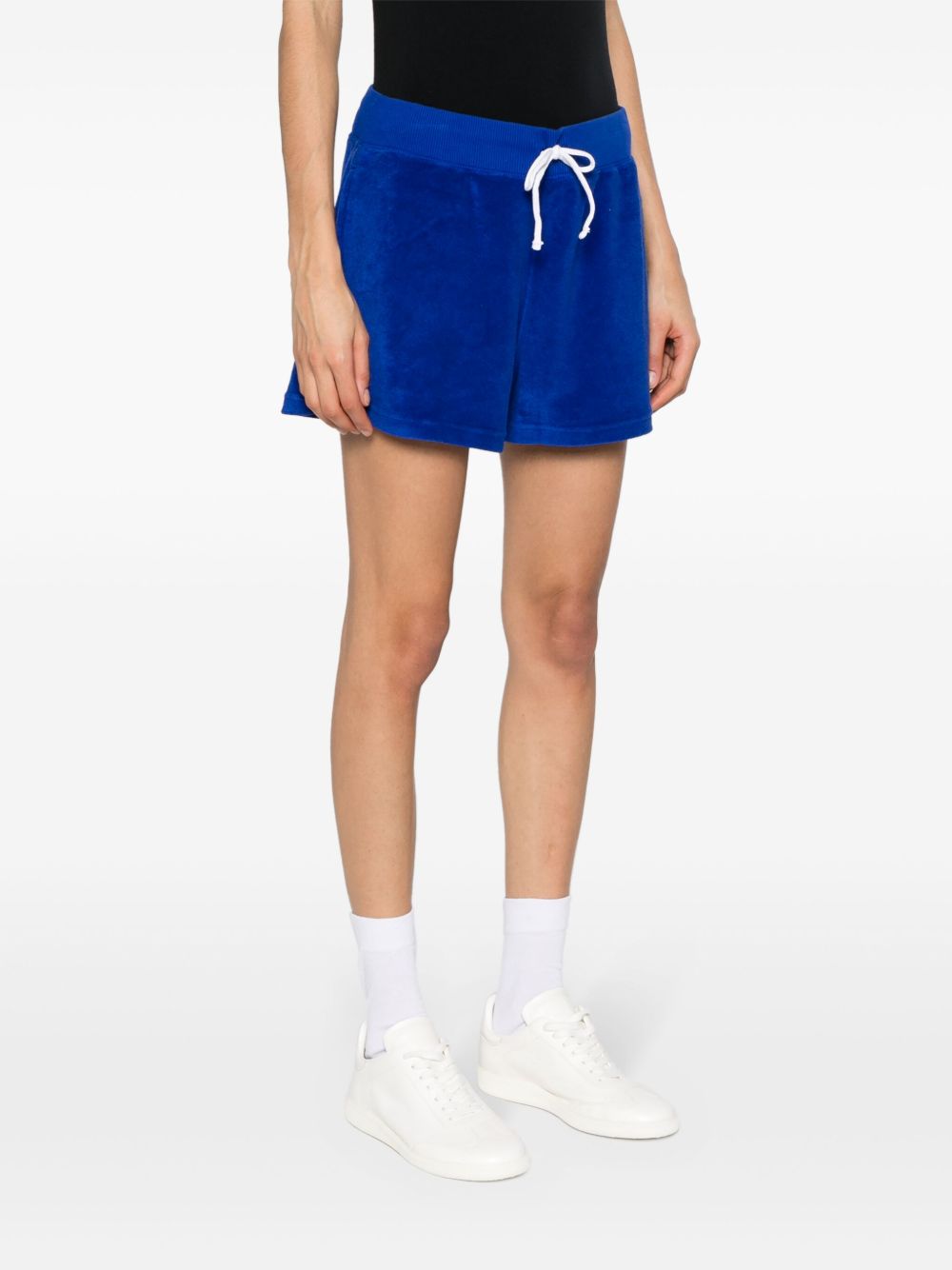 RALPH LAUREN WOMEN Athletic Terry Shorts Blue - MAISONDEFASHION.COM