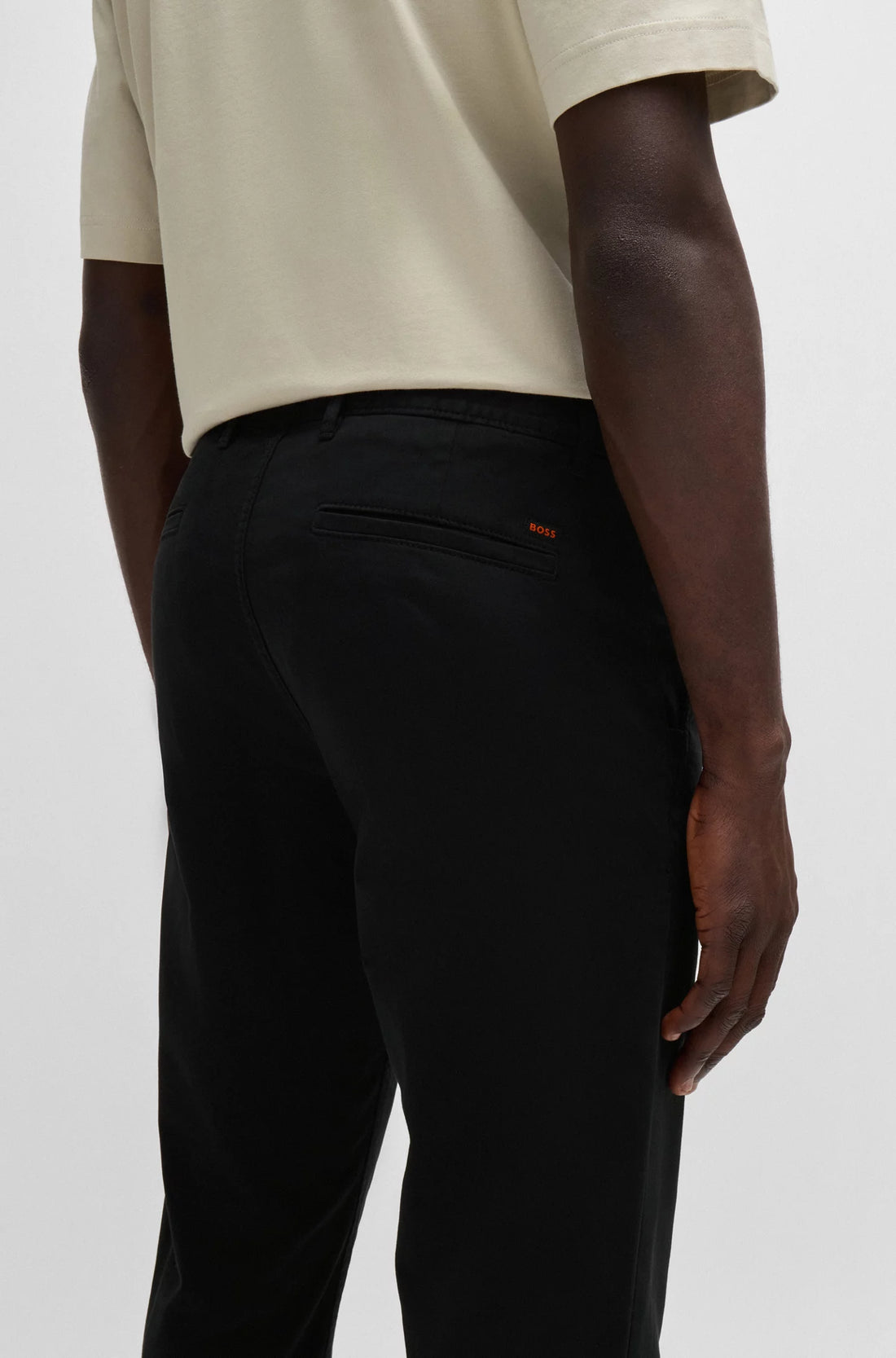 BOSS Slim Fit Stretch Cotton Chinos Black