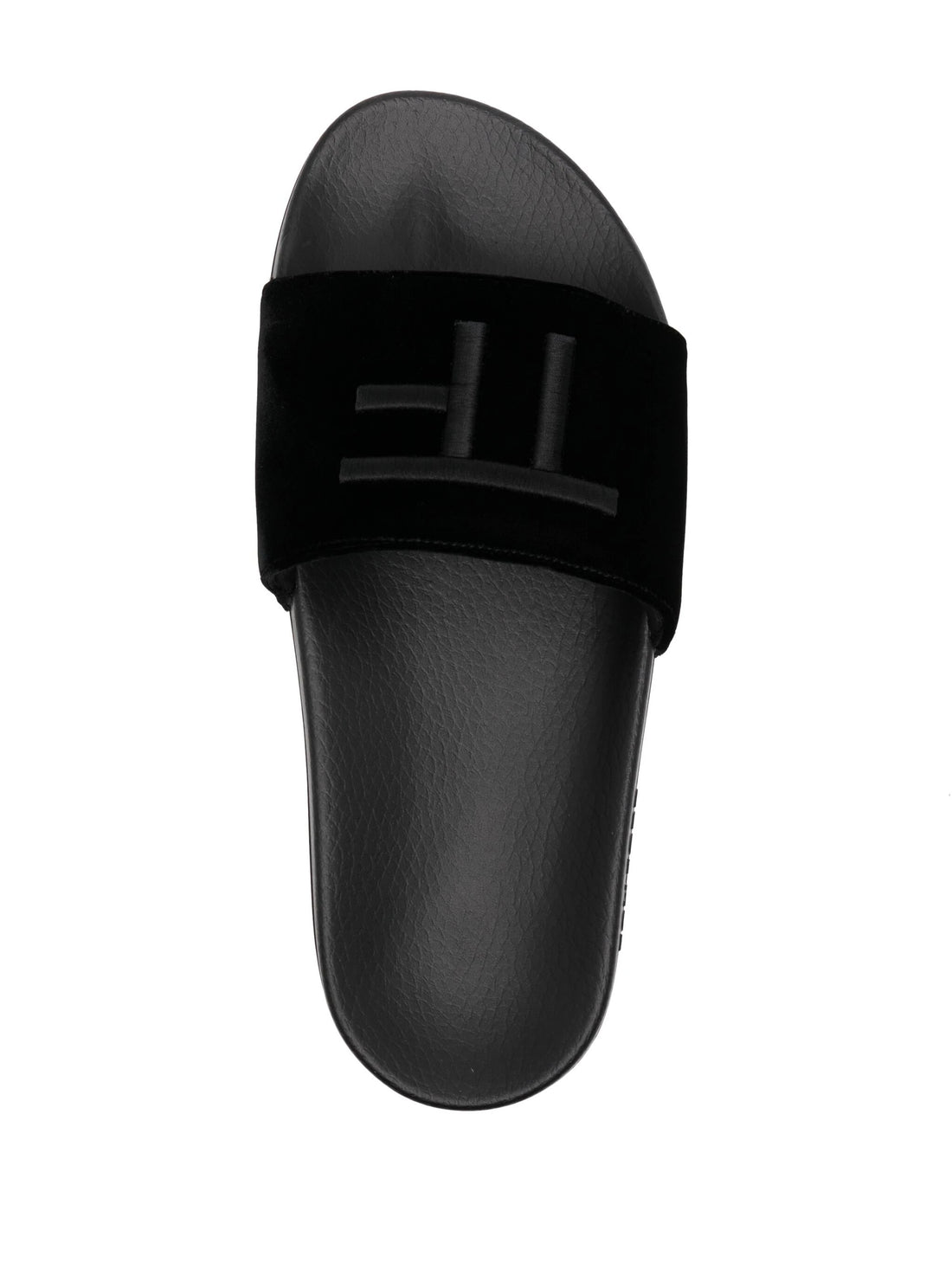 TOM FORD Harris Logo Embroidered Velvet Sandals Black - MAISONDEFASHION.COM