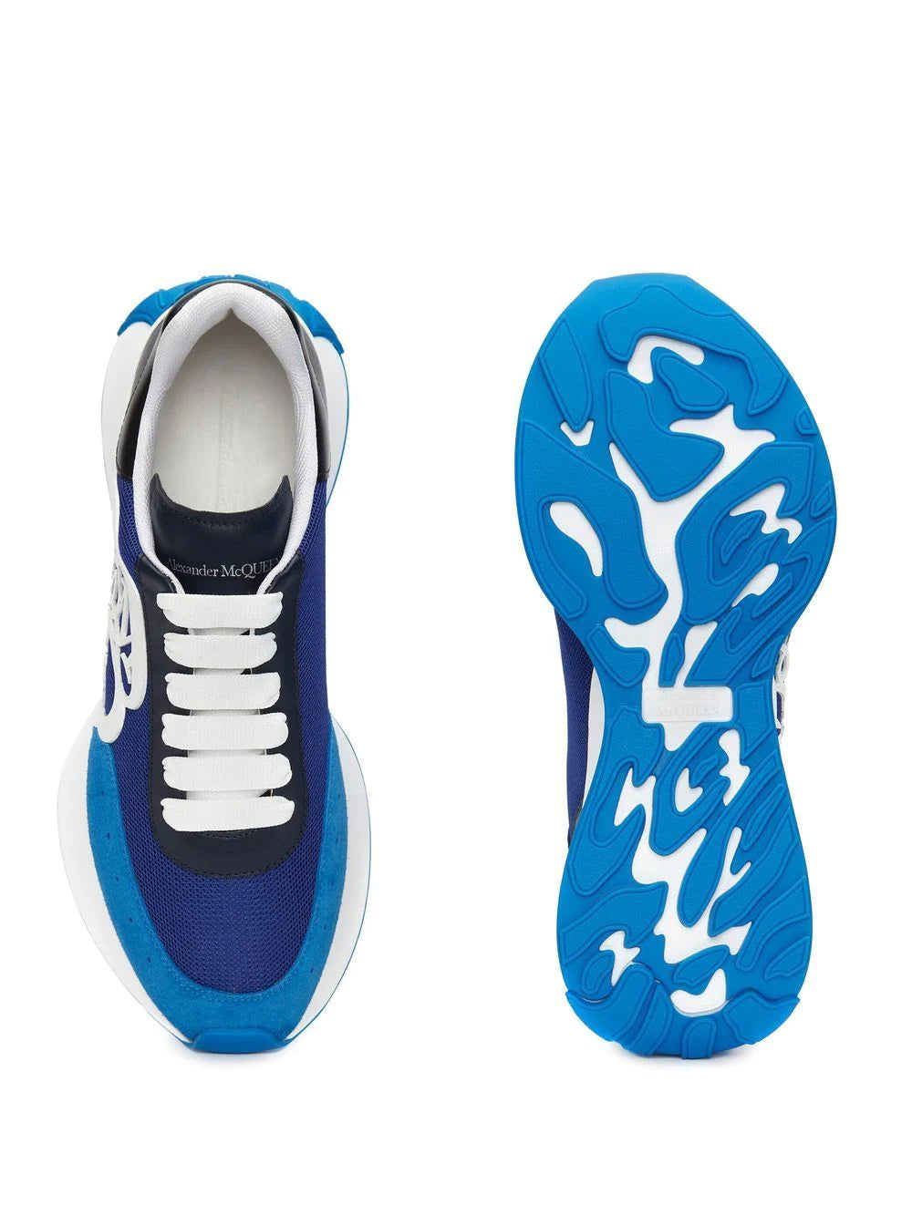 ALEXANDER MCQUEEN Sprint Runnner Sneakers Blue/White - MAISONDEFASHION.COM