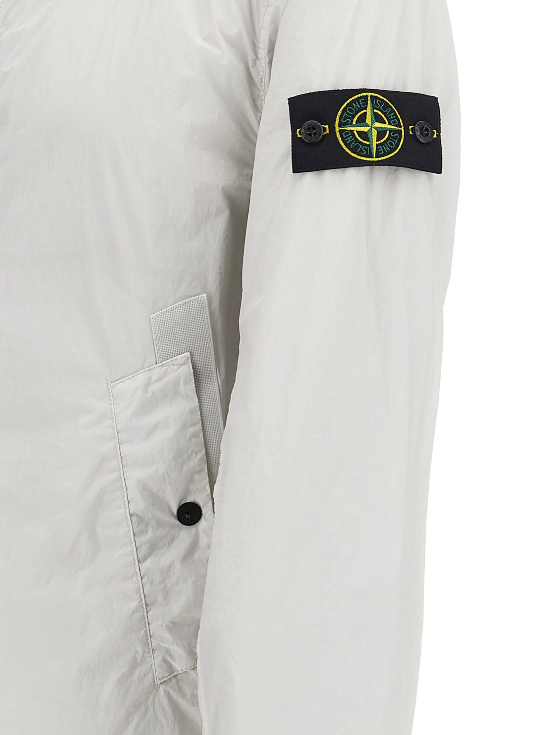 STONE ISLAND Compass-Badge Garment Dyed Windbreaker Light Blue