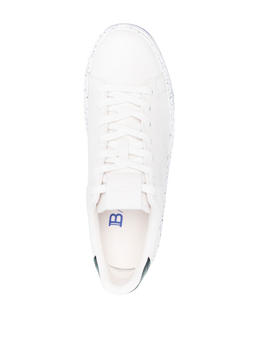 BALMAIN MEN B Court Calf Leather Sneakers White/Multi - MAISONDEFASHION.COM