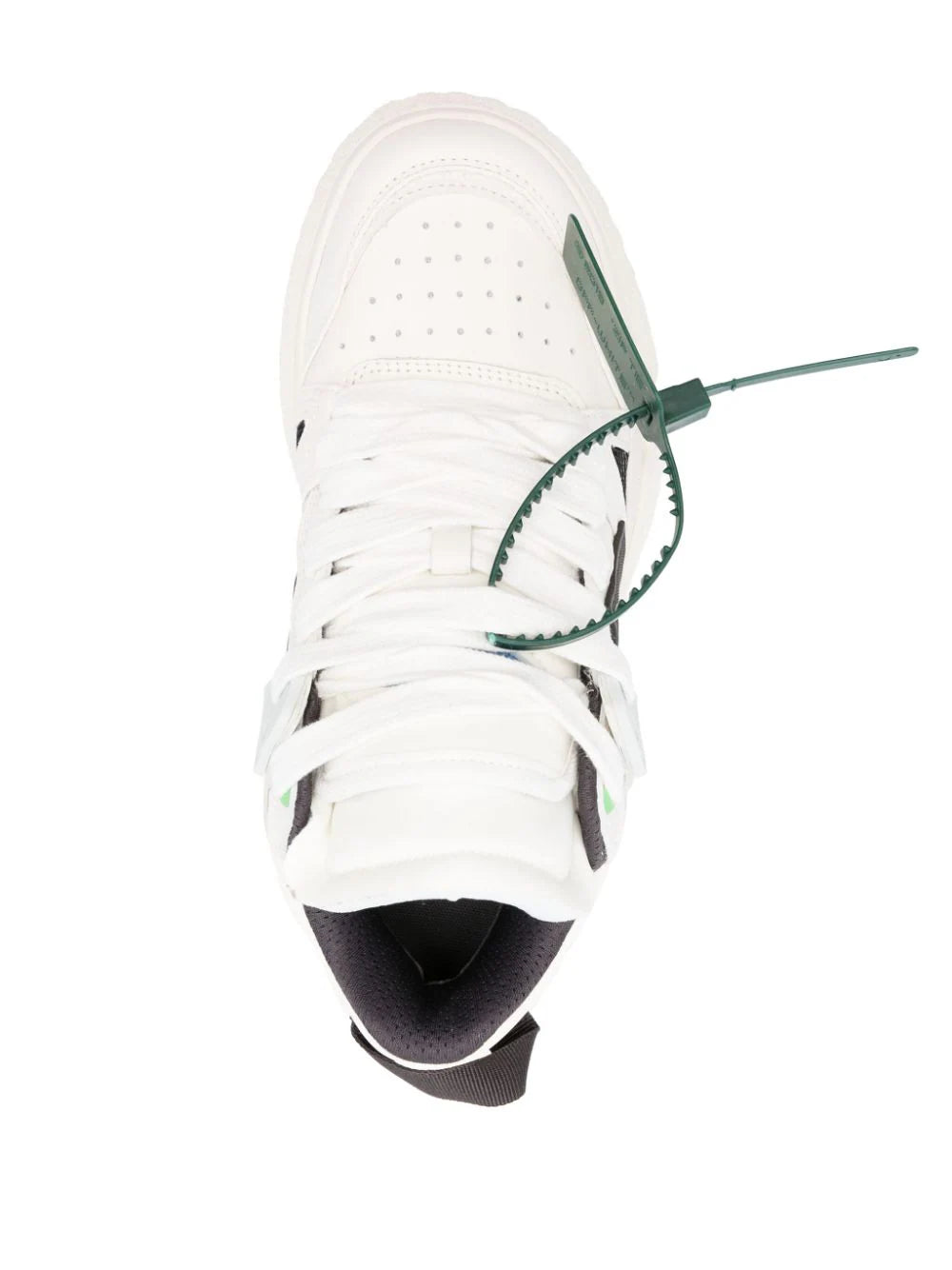 OFF-WHITE WOMEN Midtop Sponge Sneakers White/Black - MAISONDEFASHION.COM