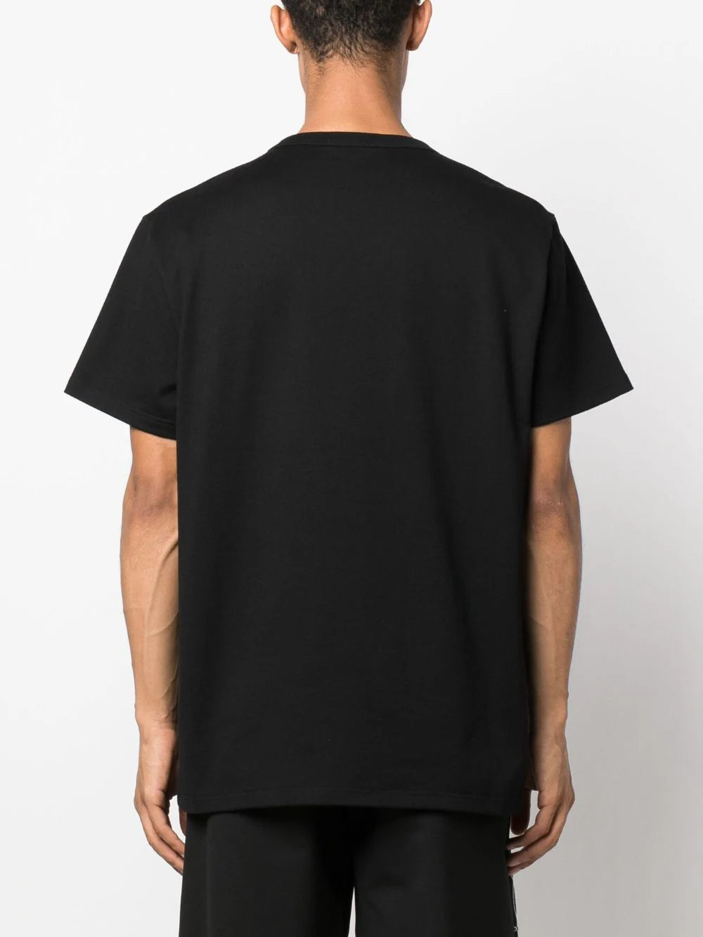 ALEXANDER MCQUEEN MEN Pocket Logo Cotton T-Shirt Black - MAISONDEFASHION.COM
