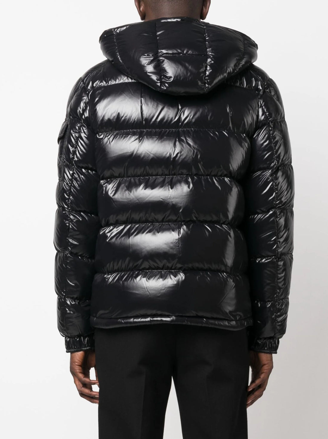 MONCLER Maya Zip-Up Padded Hooded Jacket Black