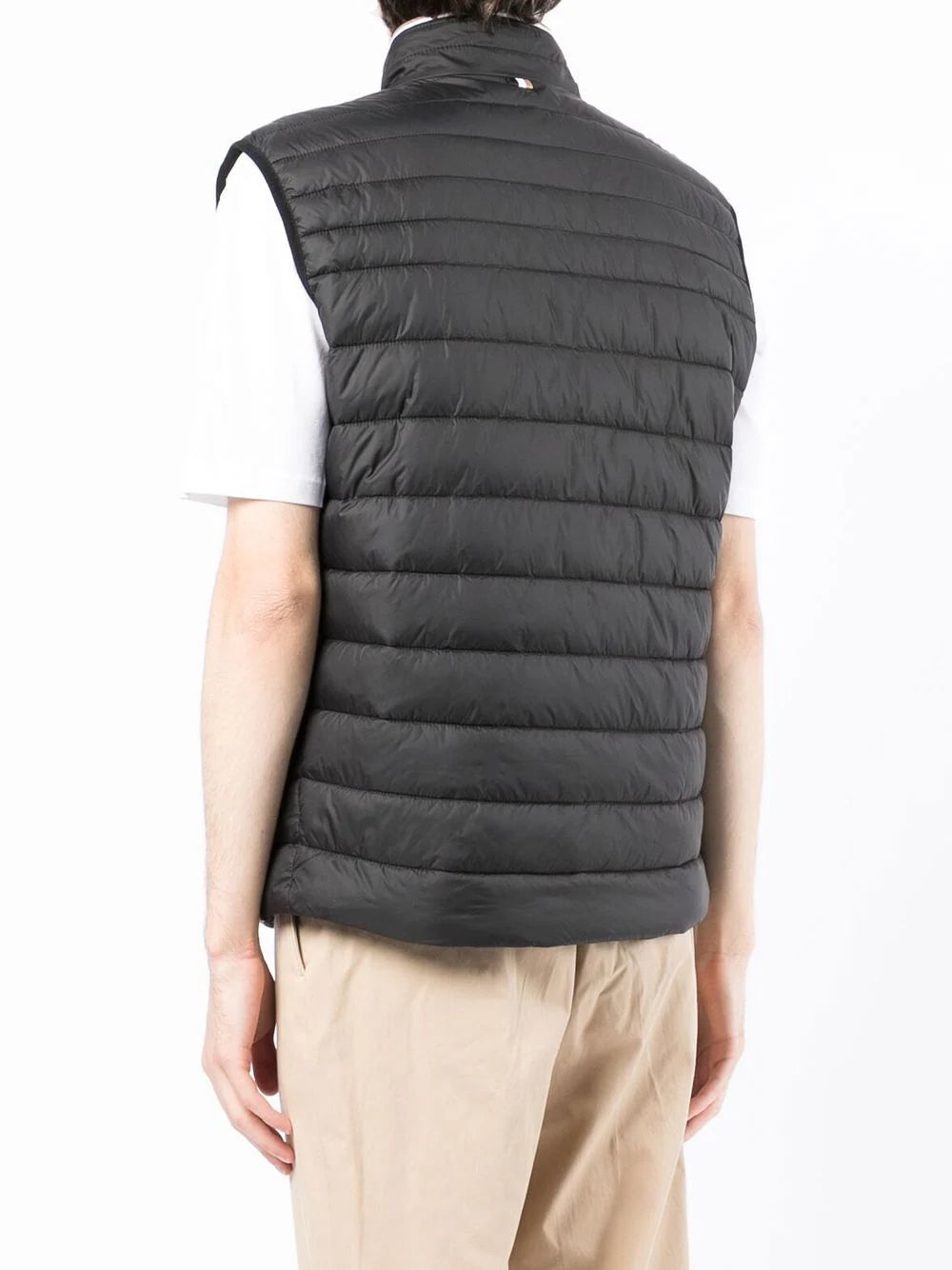 BOSS Logo-print Padded Gilet Jacket Black - MAISONDEFASHION.COM