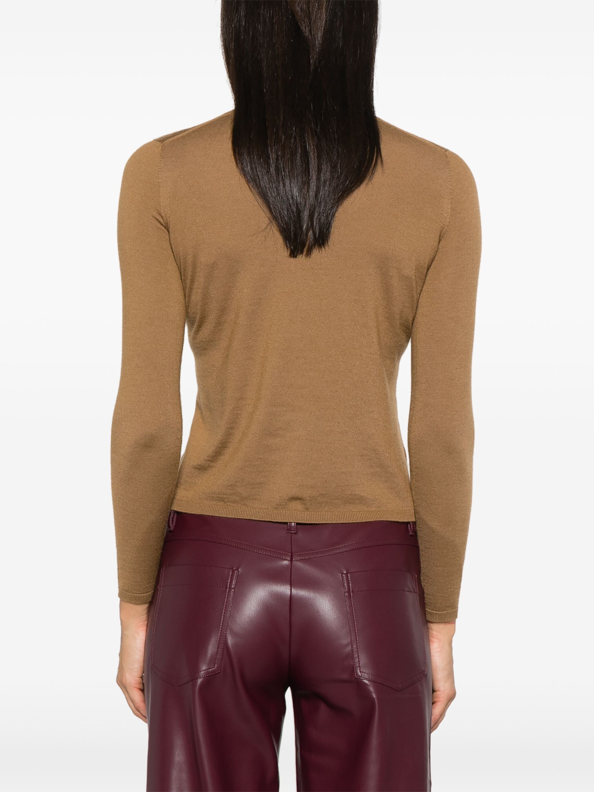 MAX MARA WOMEN Veloce Sweater Top Brown – MAISONDEFASHION.COM MAX MARA WOMEN Veloce Sweater Top Brown – MAISONDEFASHION.COM