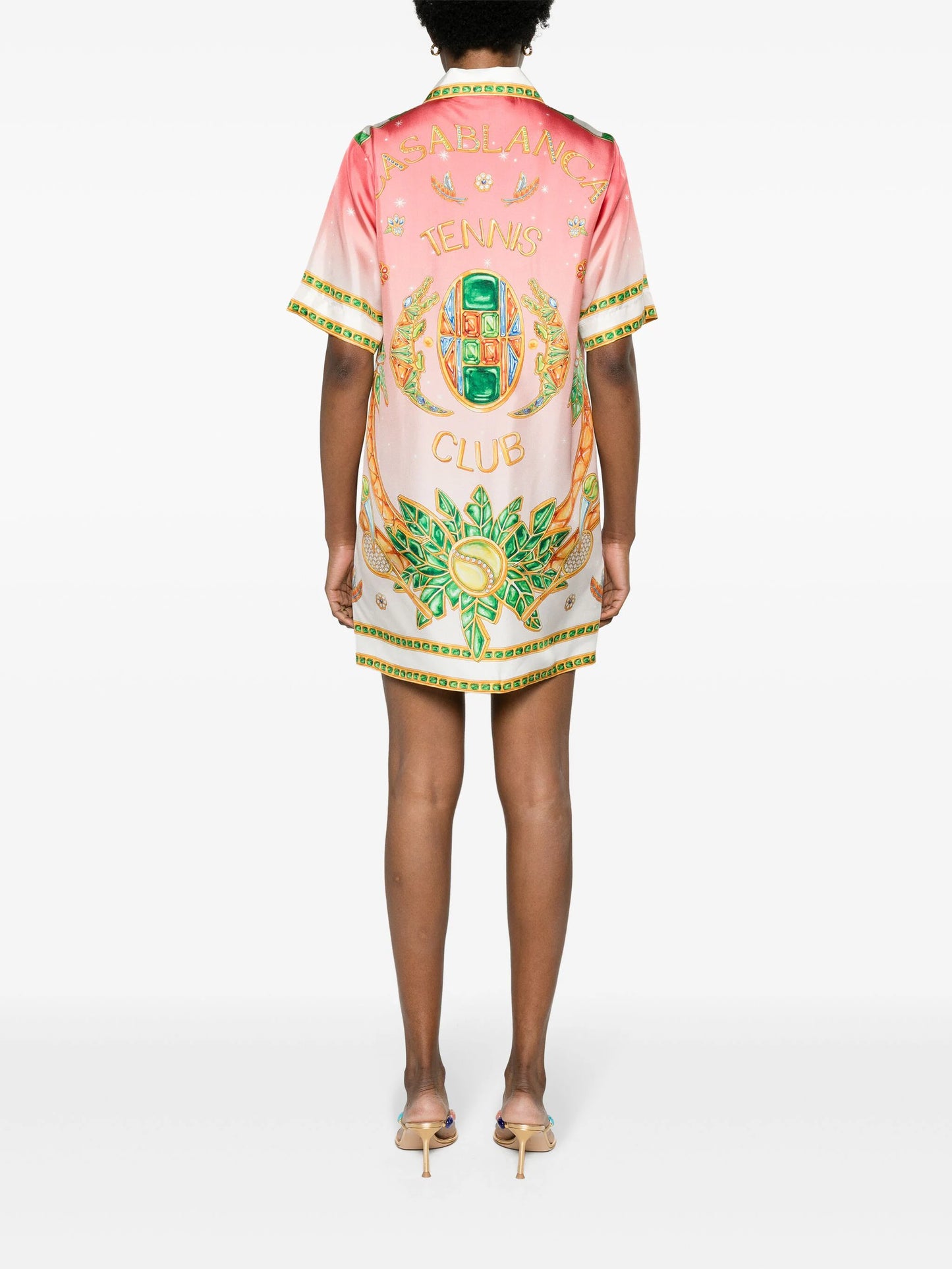 CASABLANCA WOMEN Silk Shirt Dress Joyaux D'Afrique – MAISONDEFASHION.COM CASABLANCA WOMEN Silk Shirt Dress Joyaux D'Afrique – MAISONDEFASHION.COM