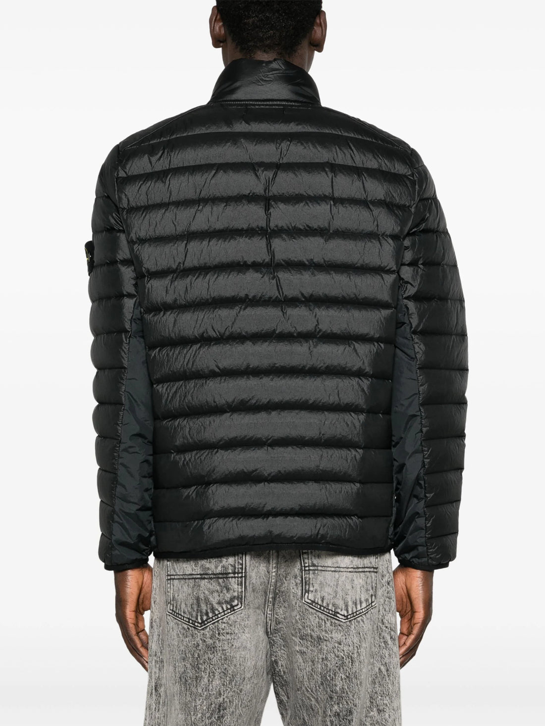 STONE ISLAND Compass Badge Padded Jacket Black MAISONDEFASHION.COM