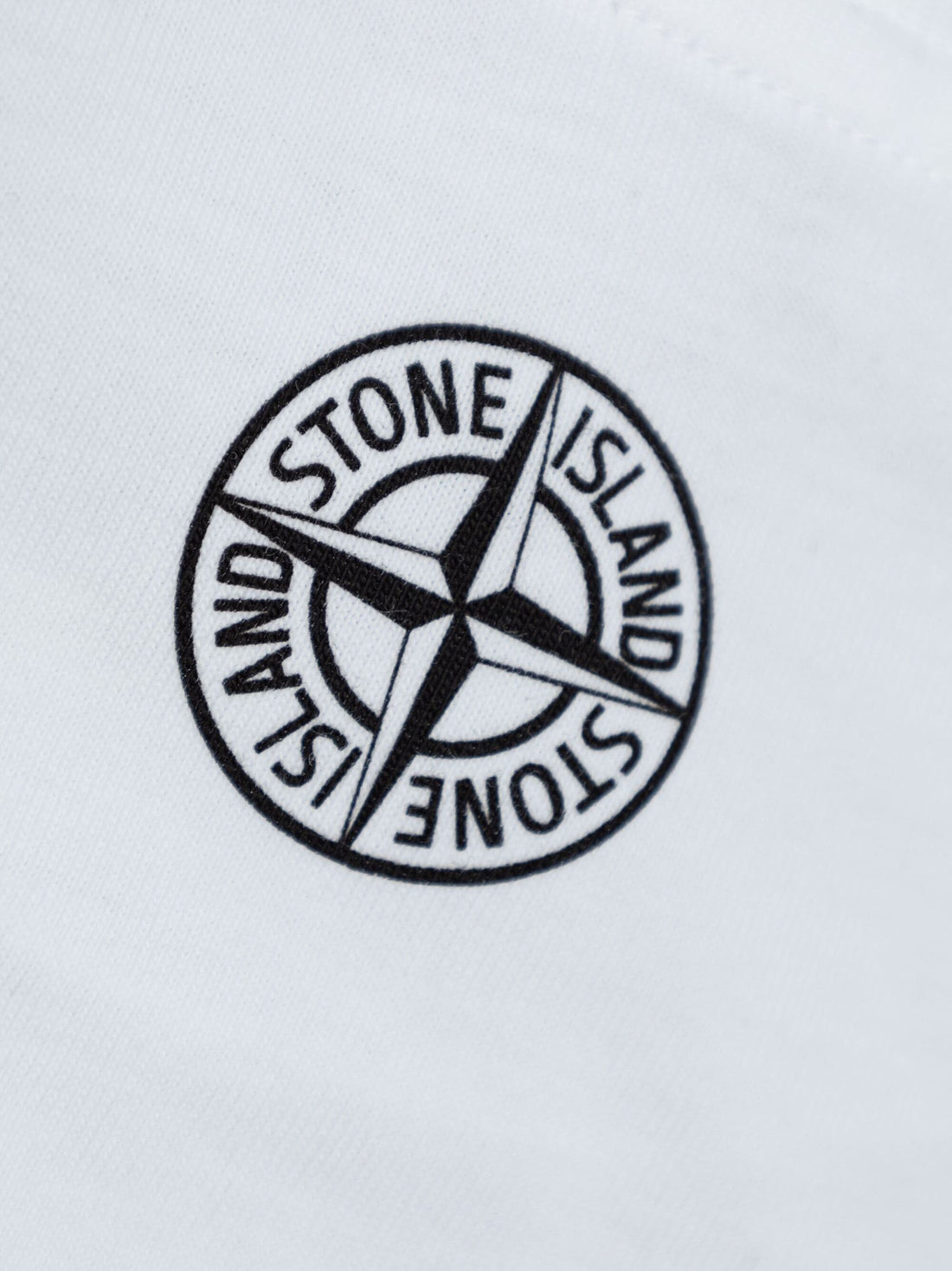 STONE ISLAND KIDS Compass Distressed Logo Print T-Shirt White