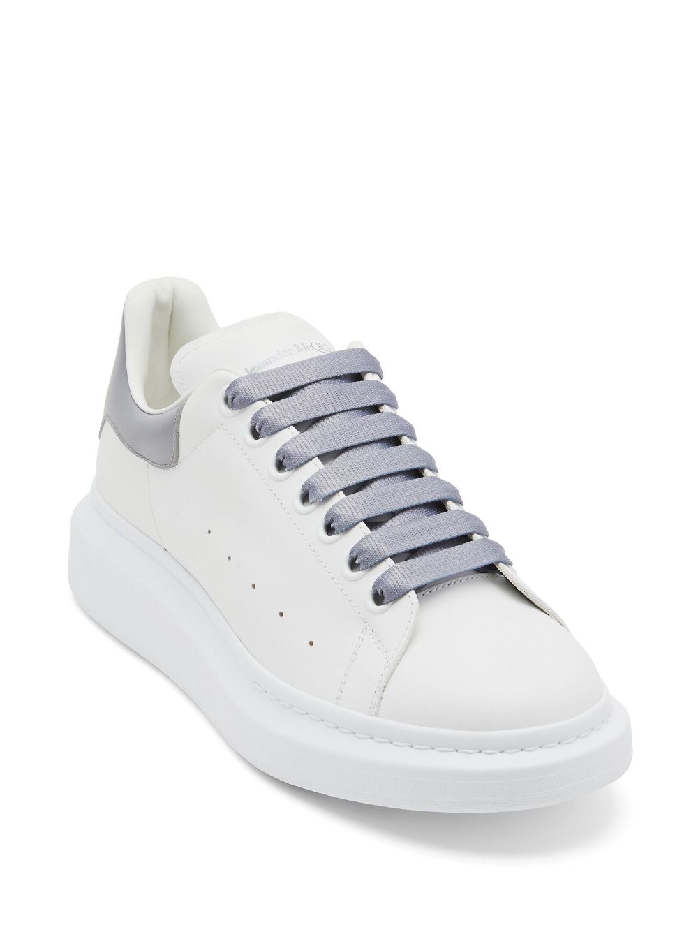ALEXANDER MCQUEEN Oversized Colour-Block Panelled Sneakers White/Grey - MAISONDEFASHION.COM