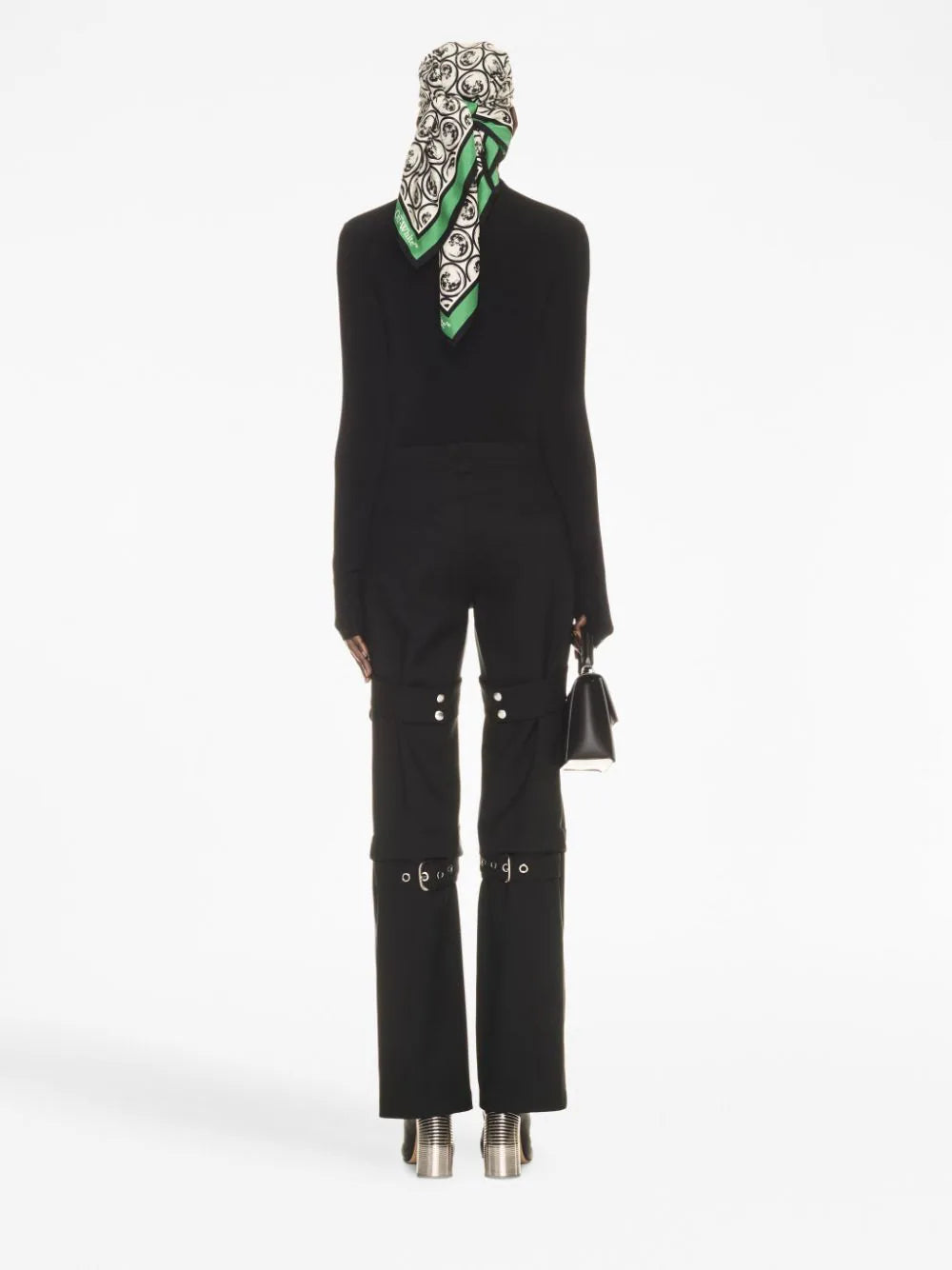 パンツ OFF-WHITE WOMEN Buckle Cargo Zip Pants Black OFF-WHITE WOMEN Buckle Cargo Zip Pants Black