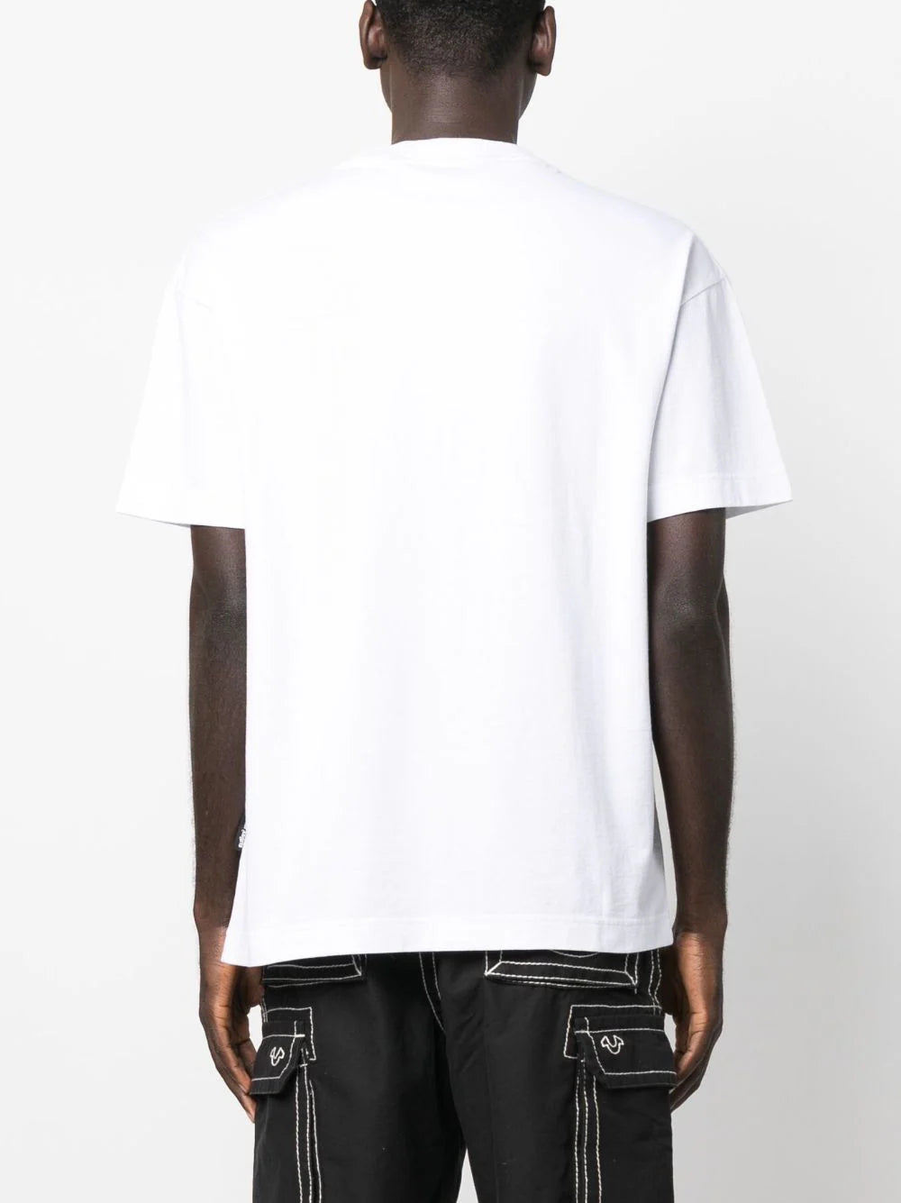 PALM ANGELS MEN "Hunter" Classic T-Shirt White/Black - MAISONDEFASHION.COM