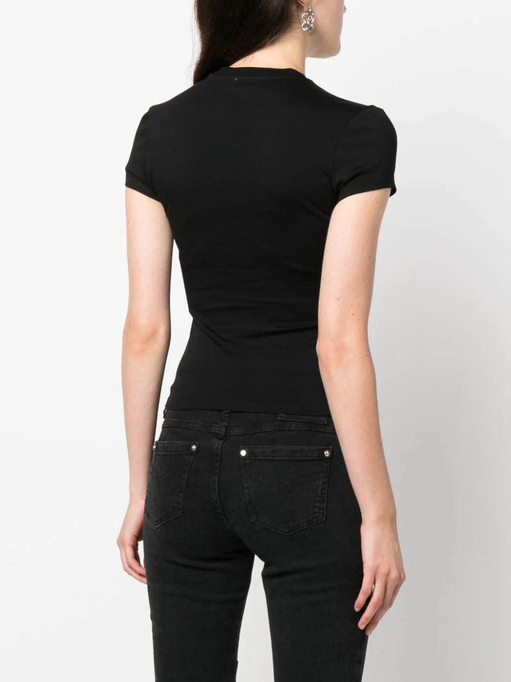OFF-WHITE WOMEN Multi OFF Stamp Logo T-Shirt Black/White - MAISONDEFASHION.COM