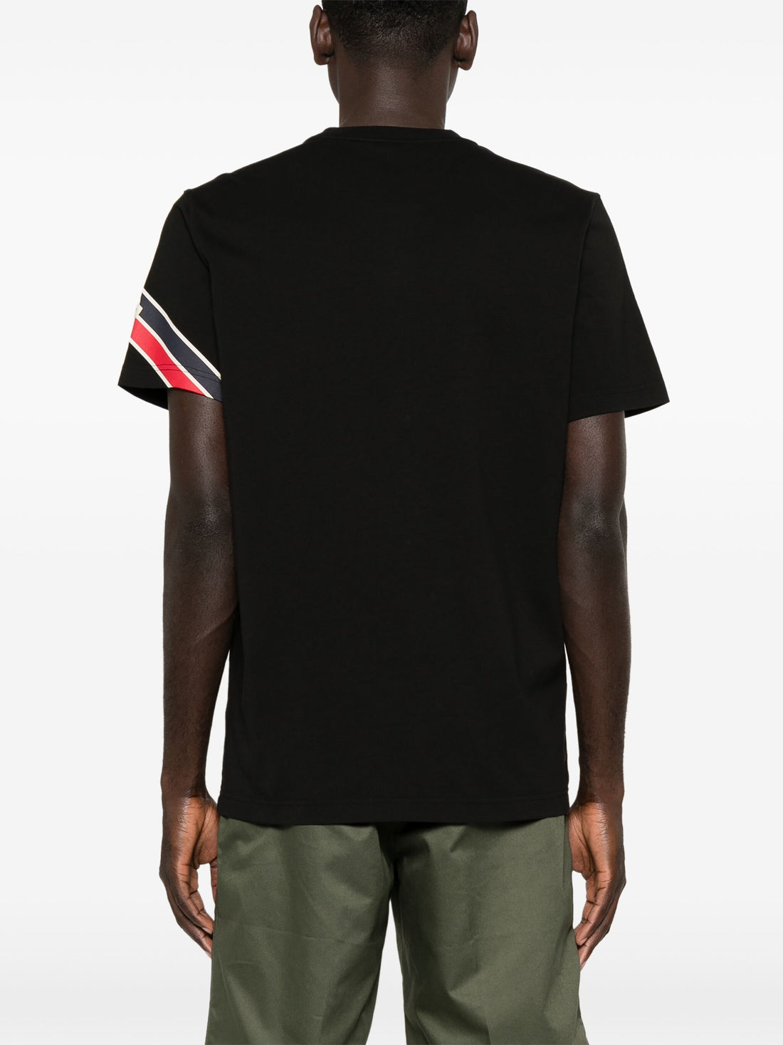 MONCLER Tricolour Cotton T-Shirt Black