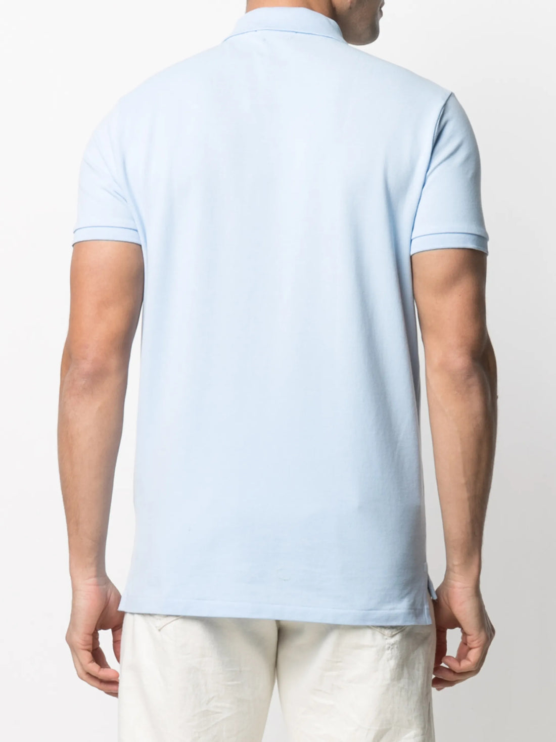 RALPH LAUREN The Iconic Mesh Logo Polo Shirt Light Blue