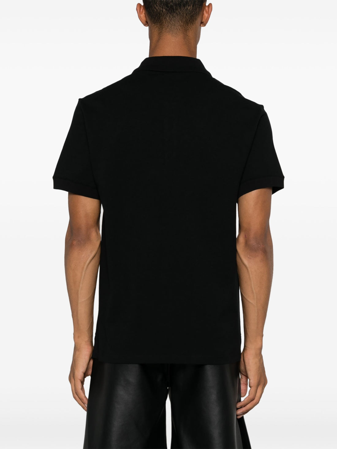 ALEXANDER MCQUEEN Logo Graffiti Print Polo Shirt Black