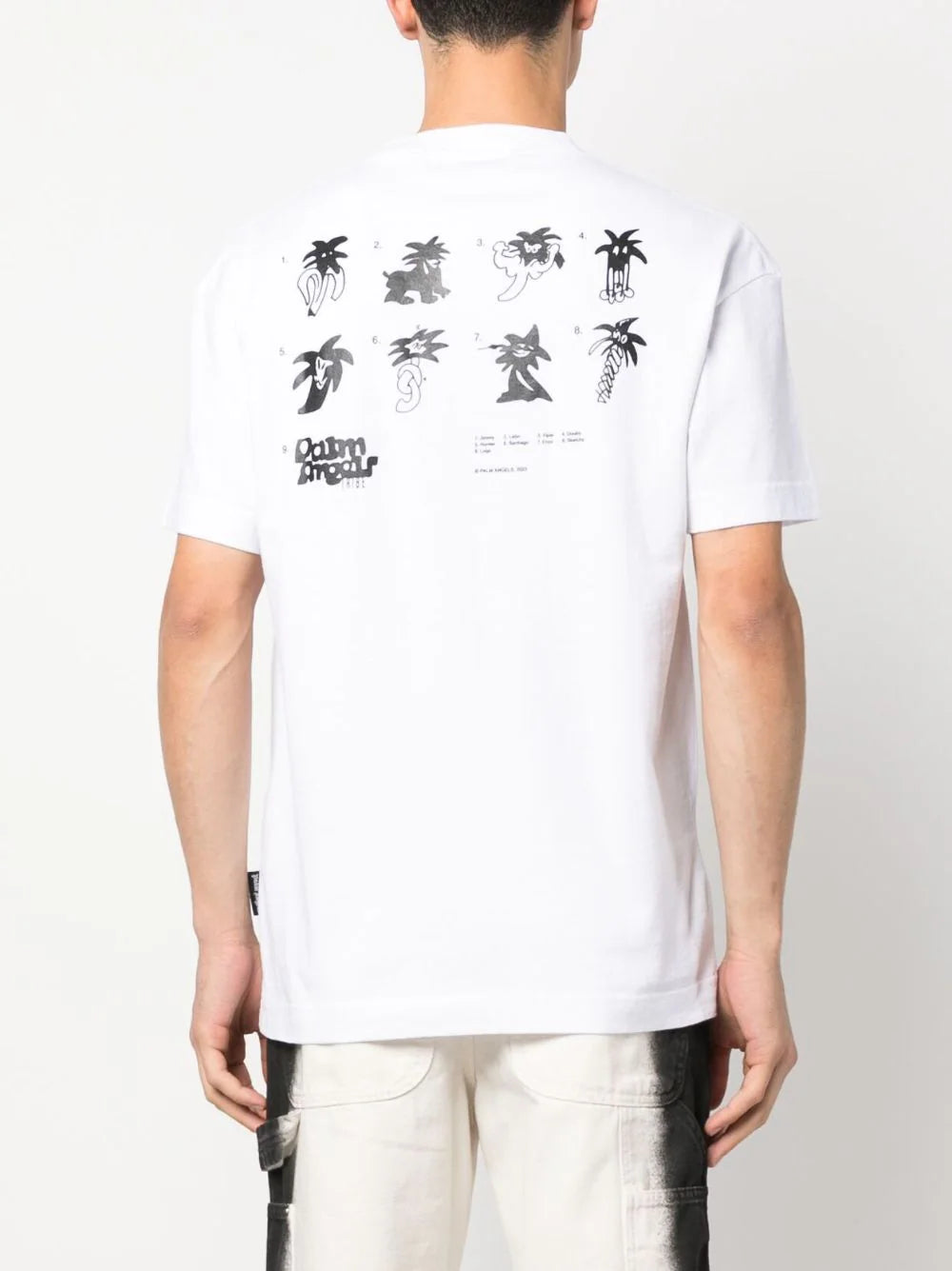 PALM ANGELS MEN Palmity United Classic T-Shirt White/Black - MAISONDEFASHION.COM