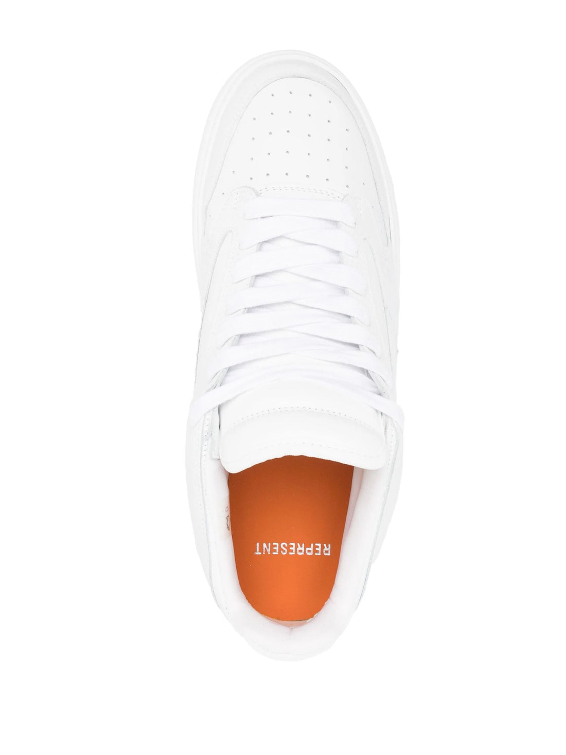 REPRESENT Reptor Low-Top Leather Sneakers Flat White