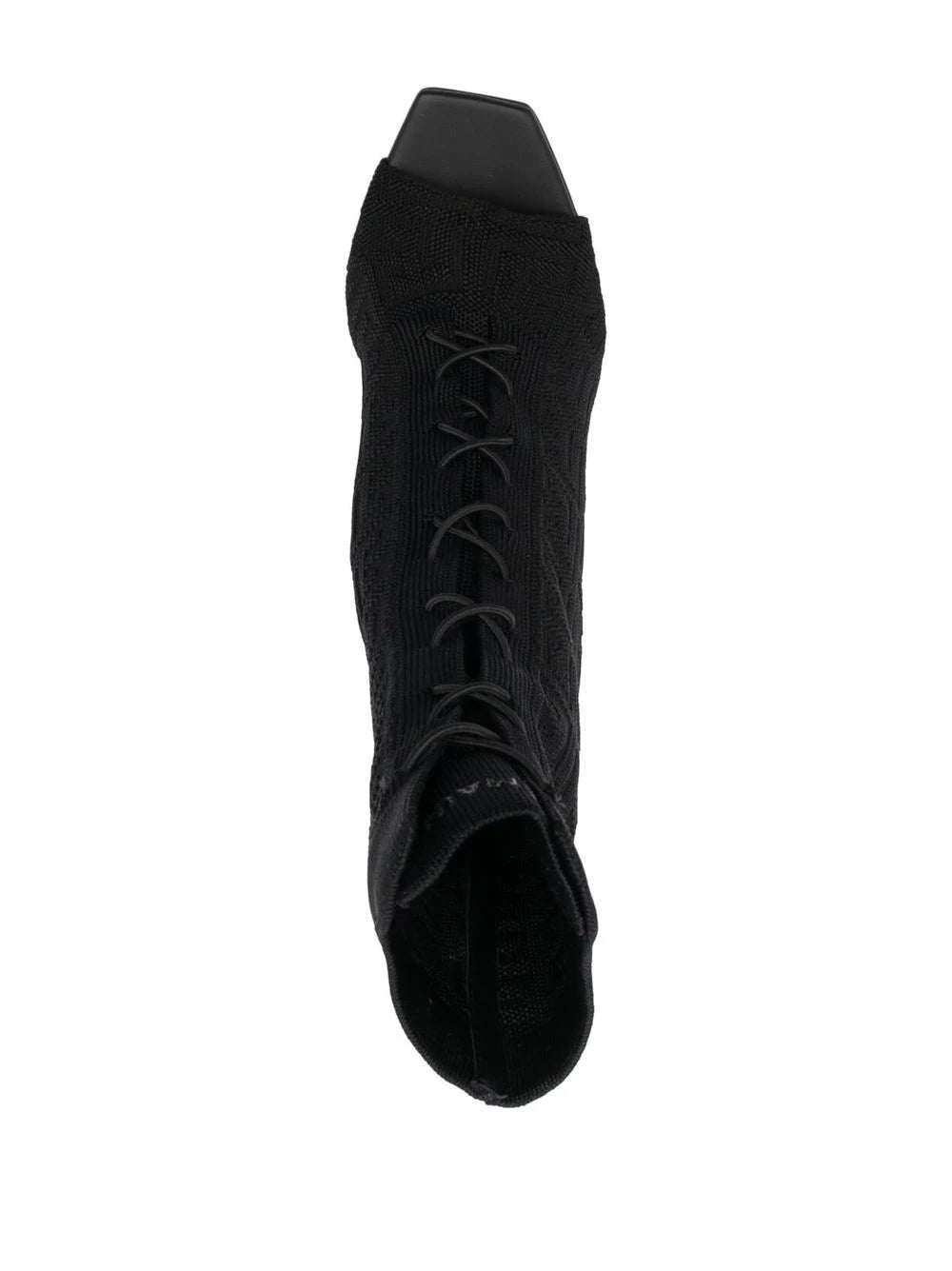 BALMAIN WOMEN Ankle Moneta Monogram Open Toe Boot Black - MAISONDEFASHION.COM