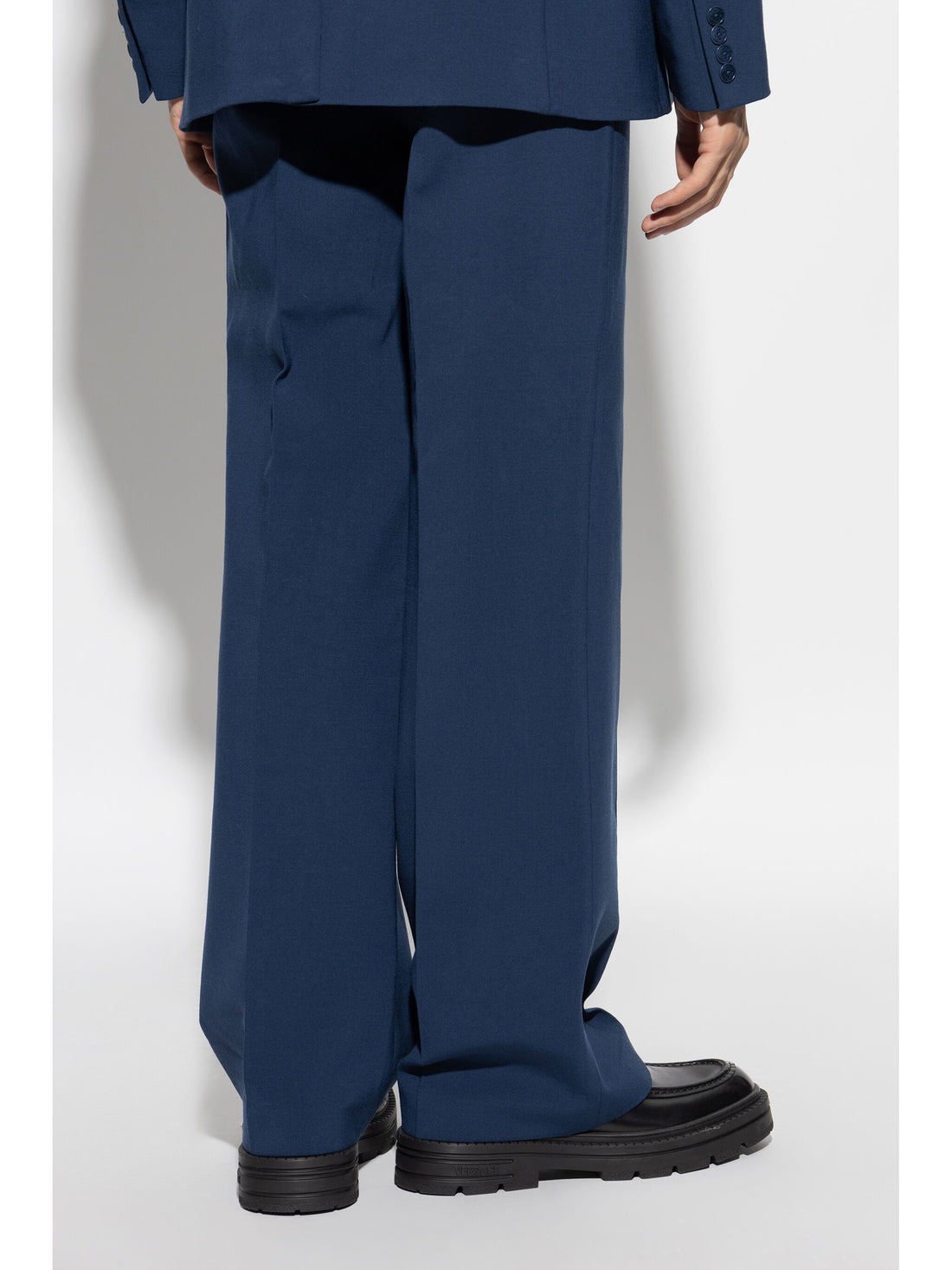 CASABLANCA Virgin Wool Blend Trousers Navy