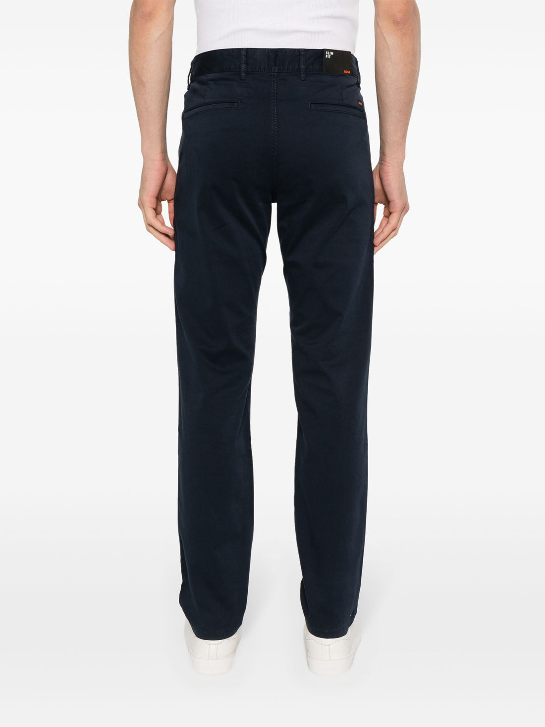 BOSS Slim Fit Stretch Cotton Chinos Dark Blue