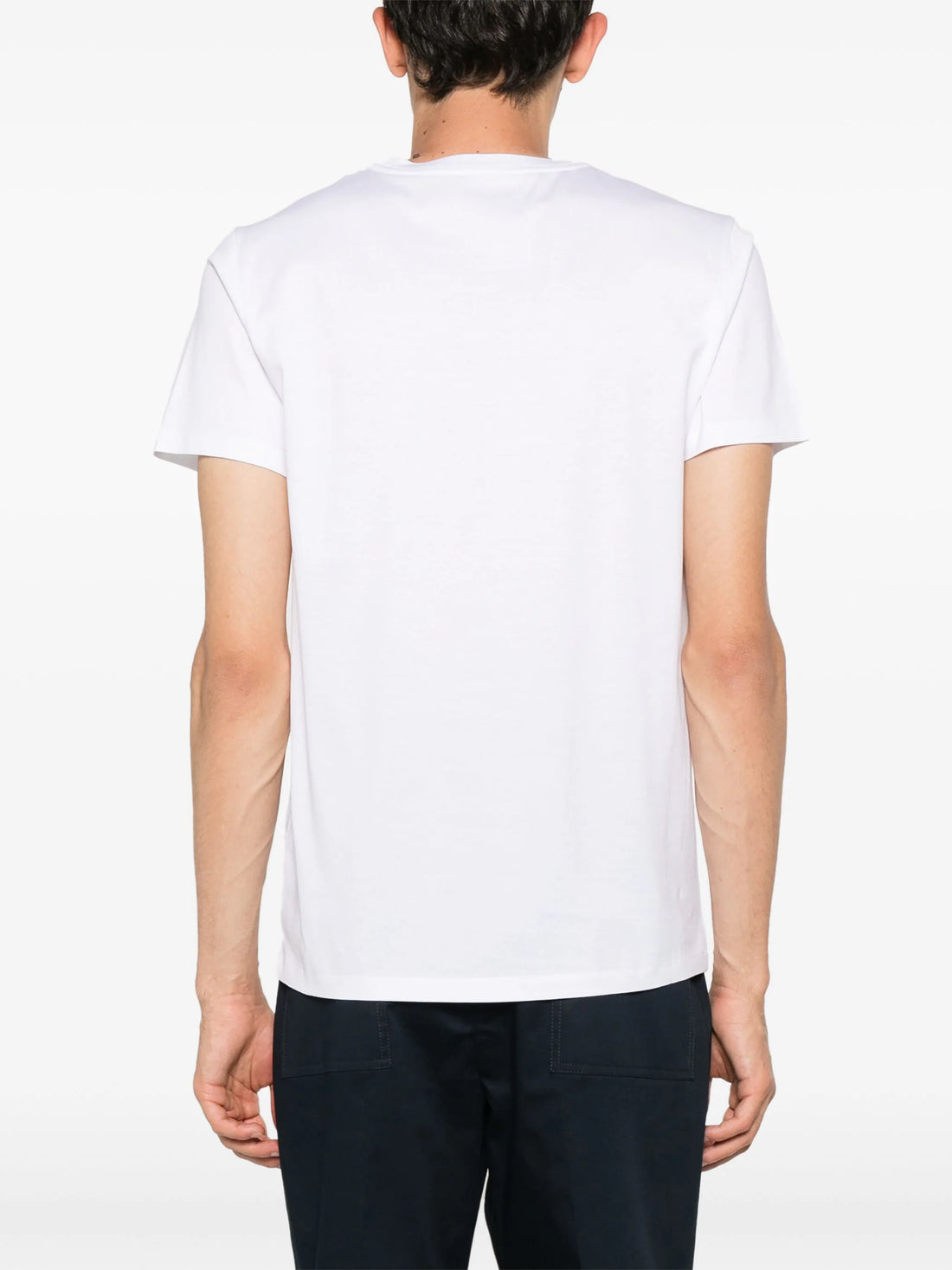 MONCLER Double Logo Patch Cotton T-Shirt White