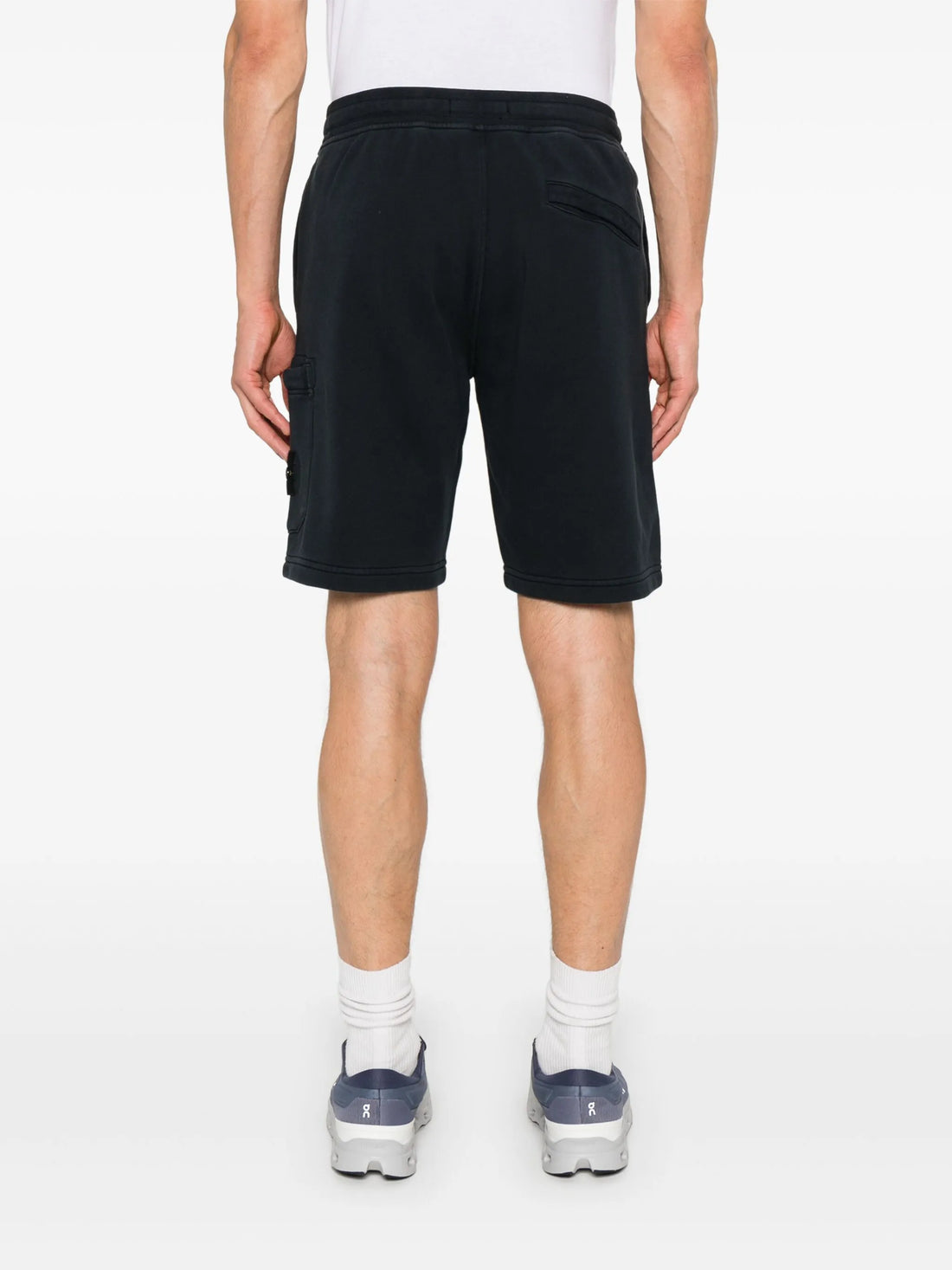 STONE ISLAND Compass Badge Cotton Shorts Navy - MAISONDEFASHION.COM